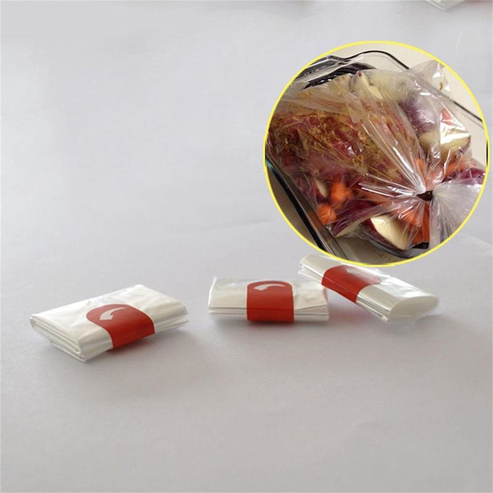 Turkey Oven Bags, Turkey Cooking Bags for Oven, Large Size Oven Cooking Roasting Bags for Chicken Meat Ham Seafood Vegetable, Christmas Essentials, 5 Pcs, 25.6x19.6 25.6