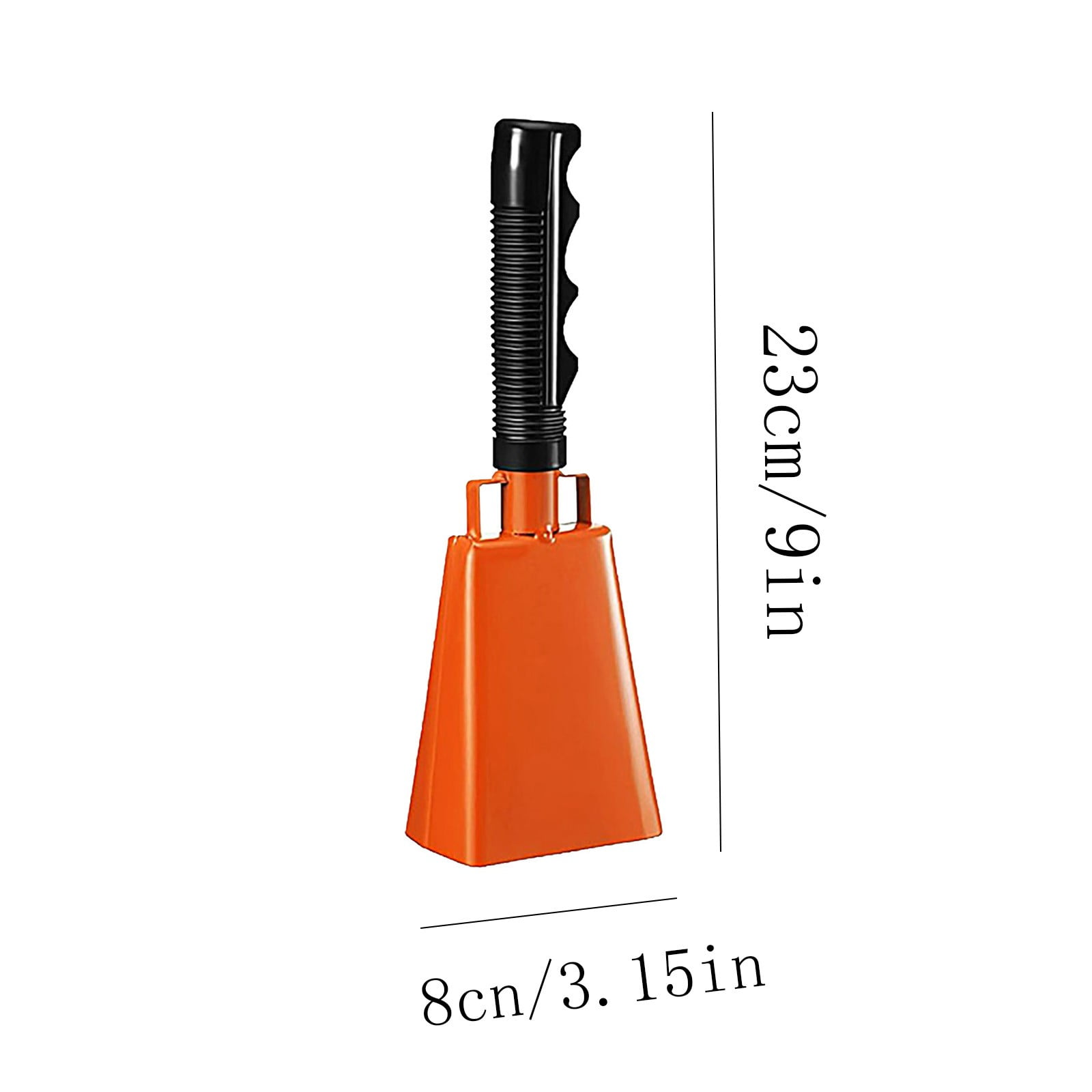 2025 120dB Loud Brass Cowbell with Non-Slip Handle and Adjustable Strap,Perfect for Sporting Events like Baseball and Football Games,Also Ideal for Graduations,Parades,and Cheerleading Activities Orange - Image 3
