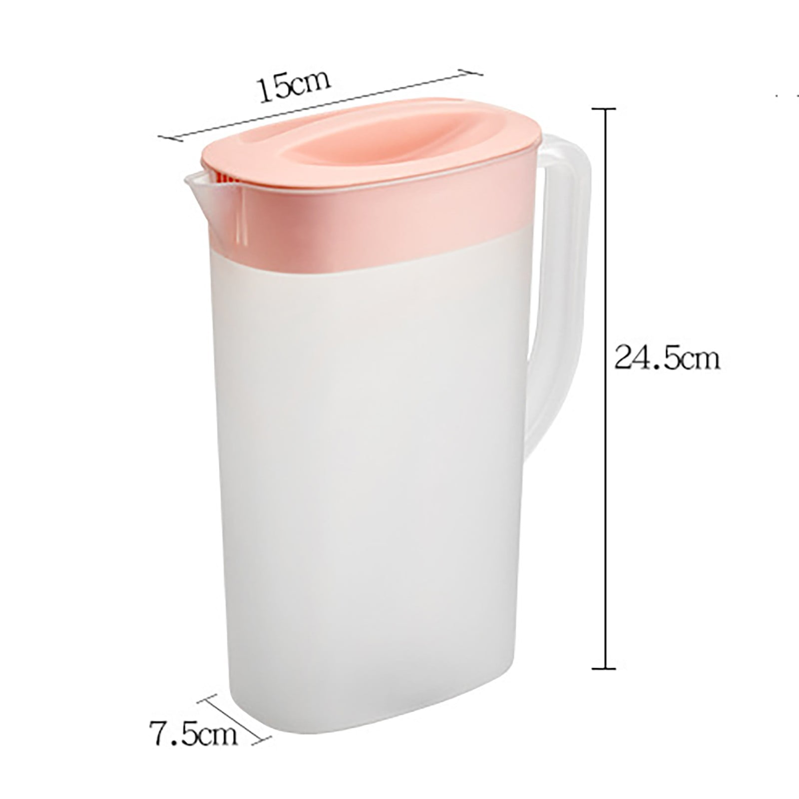 Oval Slim Plastic Pitchers With Lids, Clear Pitcher with Well-Gripped Handle, Water Jug, Ideal for Water, Juice & Iced Tea Beverage Jar Ice Tea Kettle, 1 Pcs, 5.91x2.95x9.65 5.91
