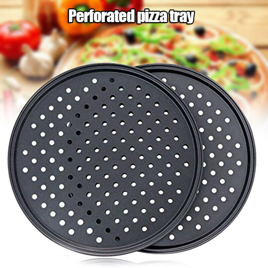 Pizza Pan for Oven, Nonstick Pizza Pans, Carbon Steel Pizza Pan with Holes, Pizza Baking Pan for Oven Baking Supplies, for Home Baking Kitchen Oven Restaurant, 1 Pcs, 12.6 Inches 12.6
