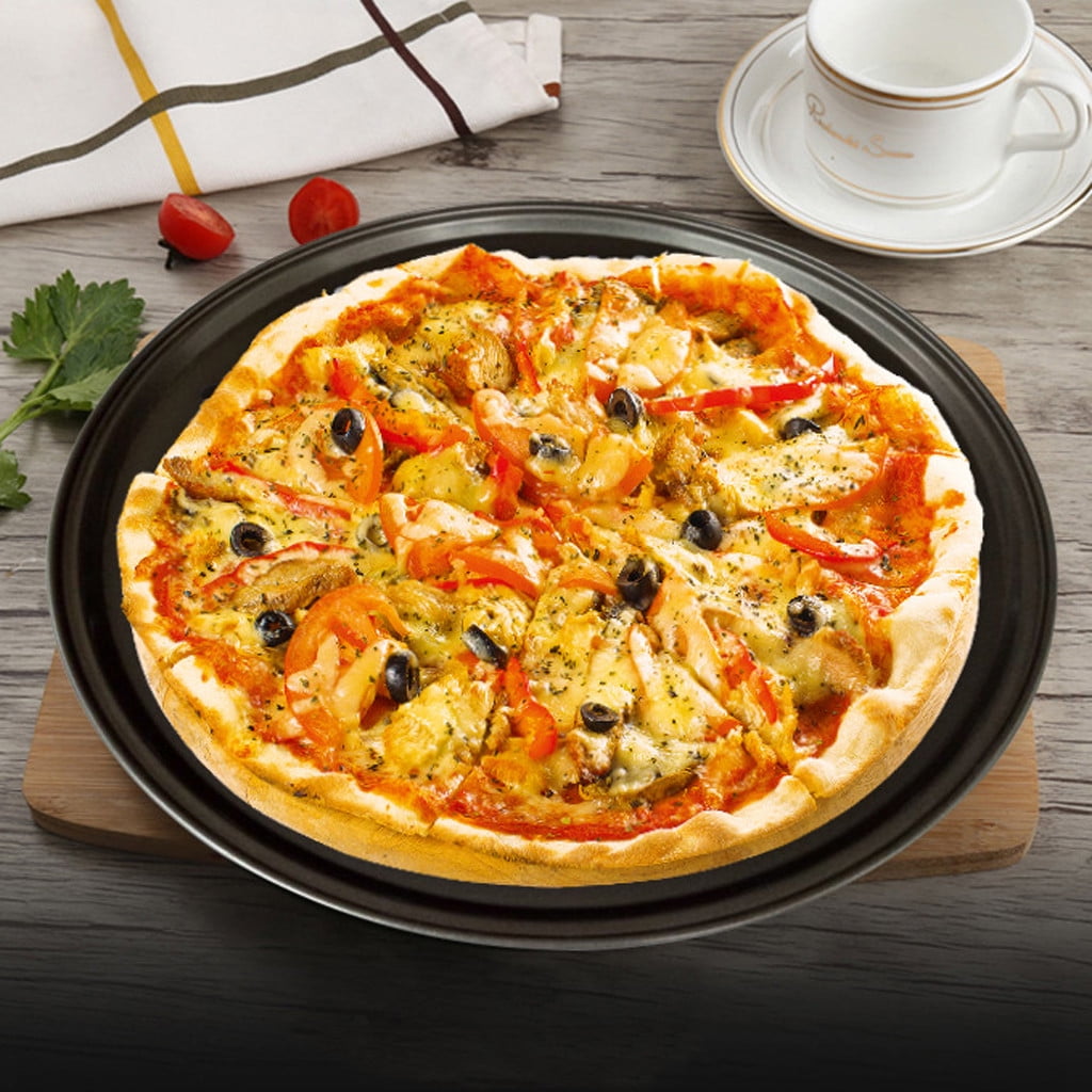 Pizza Pan for Oven, Nonstick Pizza Pans, Carbon Steel Pizza Pan with Holes, Pizza Baking Pan for Oven Baking Supplies, for Home Baking Kitchen Oven Restaurant, 1 Pcs, 12.6 Inches 12.6