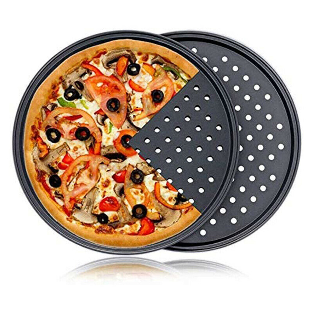Pizza Pan for Oven, Nonstick Pizza Pans, Carbon Steel Pizza Pan with Holes, Pizza Baking Pan for Oven Baking Supplies, for Home Baking Kitchen Oven Restaurant, 1 Pcs, 12.6 Inches 12.6
