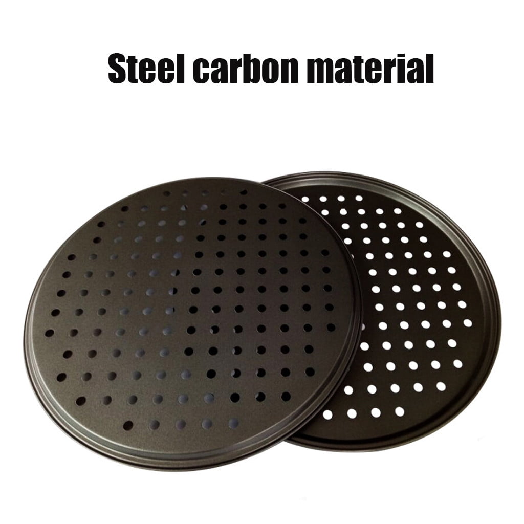 Pizza Pan for Oven, Nonstick Pizza Pans, Carbon Steel Pizza Pan with Holes, Pizza Baking Pan for Oven Baking Supplies, for Home Baking Kitchen Oven Restaurant, 1 Pcs, 12.6 Inches 12.6