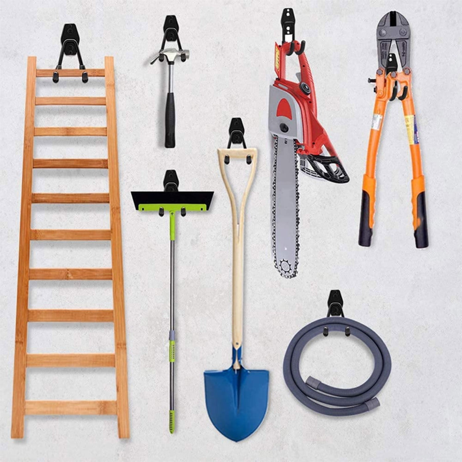 Garage Storage Utility Hooks, Heavy Duty Garage Hooks, Garage Garden Tool Organizer, Steel Wall Mount Hooks, Garden Small U Hooks, Wall Mount Hanger Organizer for Tools, 1 Pcs, 2.56x2.05x4.33 2.56