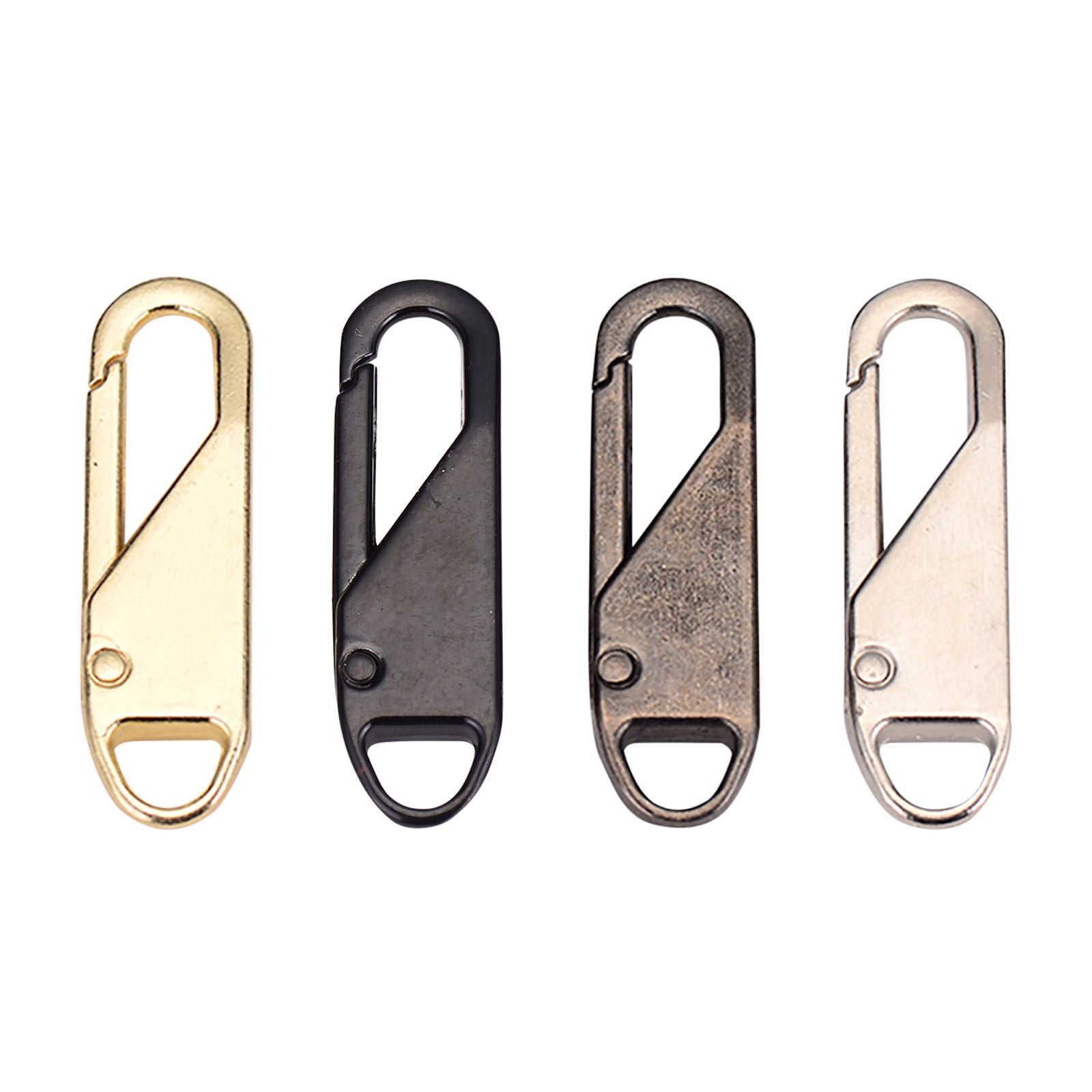 Zipper Pull Replacement, Heavy Duty Universal Zipper Puller, Detachable Zipper Pull Oval Tabs for Luggage Clothing Jackets Backpacks Boots Purse Coat, 4 Pcs, 1.46x0.43 1.46