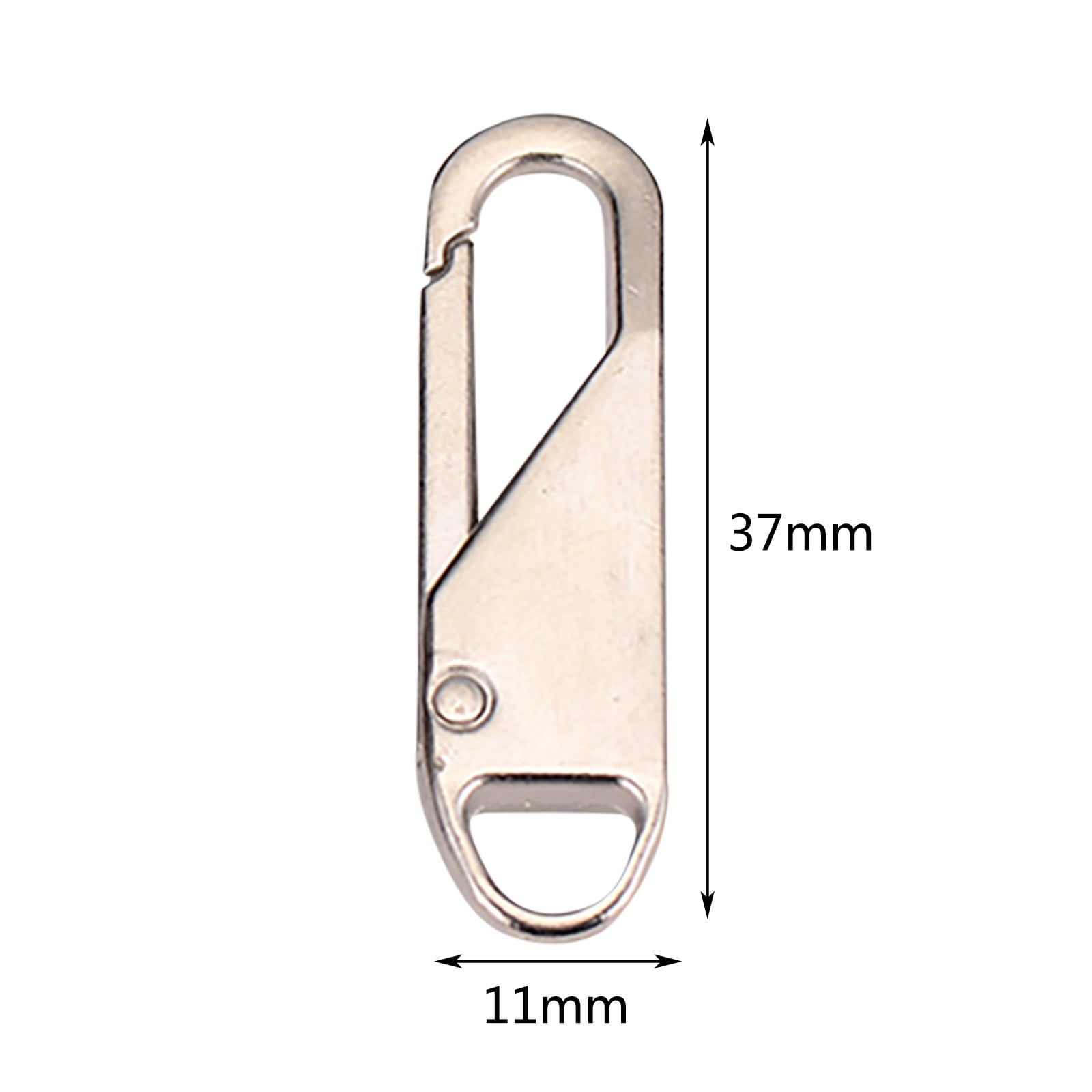 Zipper Pull Replacement, Heavy Duty Universal Zipper Puller, Detachable Zipper Pull Oval Tabs for Luggage Clothing Jackets Backpacks Boots Purse Coat, 4 Pcs, 1.46x0.43 1.46