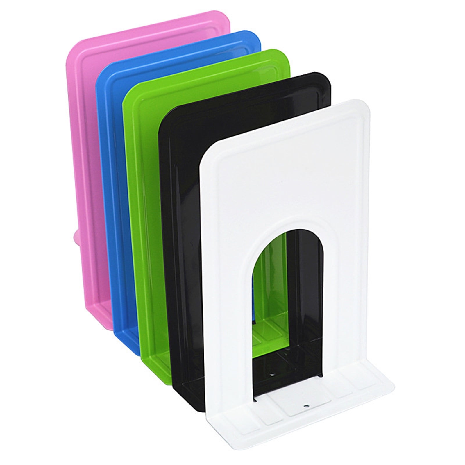 Metal Book Ends for Shelves, Heavy Duty Bookends for Office Home Kitchen Decorative, Nonskid Book Ends to Hold Heavy Books, 1 Pairs/2 Pcs, 5.71x4.92x6.61 5.71