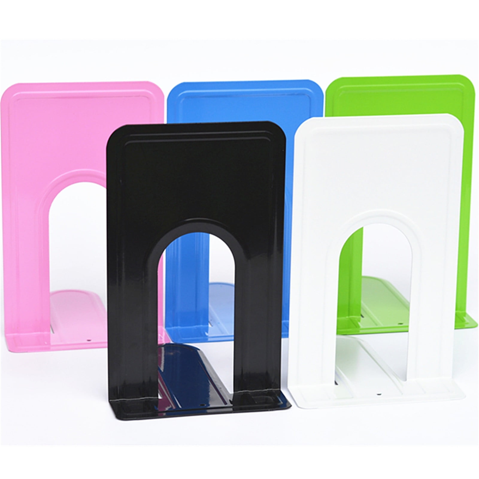 Metal Book Ends for Shelves, Heavy Duty Bookends for Office Home Kitchen Decorative, Nonskid Book Ends to Hold Heavy Books, 1 Pairs/2 Pcs, 5.71x4.92x6.61 5.71