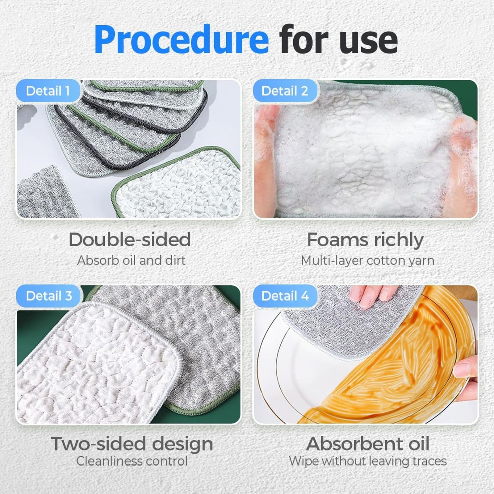 5 Pcs Non Scratch Wire Dishcloth,Double Side Multipurpose Wire Dishwashing Rags,Reusable Metal Dish Cloth,Wire Dishwashing Rag,Dishcloths For Washing Dishes,Cleaning Cloths For Kitchen,4.72x6.29 in 5 PCS - Image 5