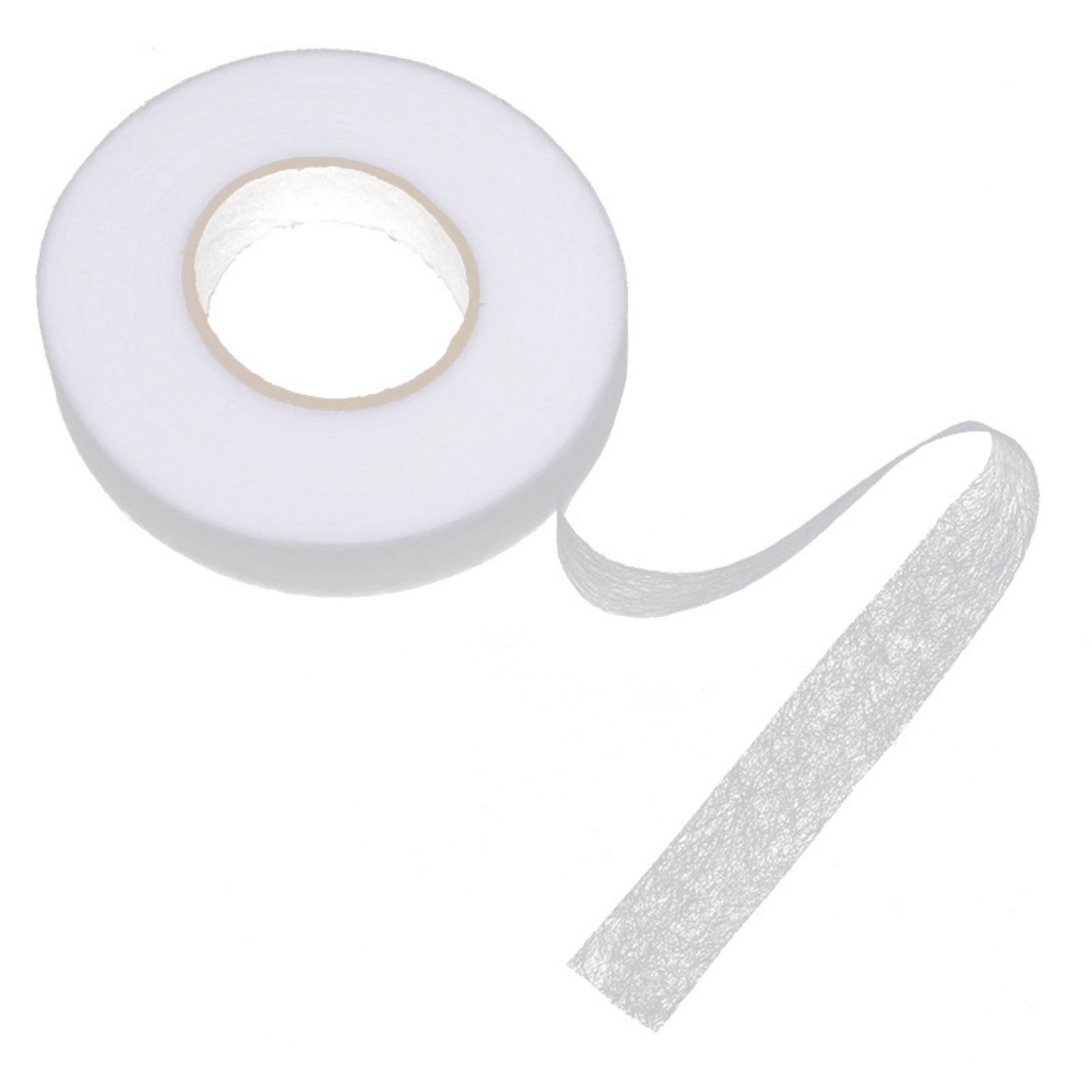 White No Sew Hemming Tape Double Sided,No Sewing Hemming Tape,Fabric Adhesive Tape,Fabric Tape For Hemming,No Sew Hemming Tapes For Pants Curtains Dresses Clothes Fabric Crafting Projects,1.5 cm 1 cm White - Image 1