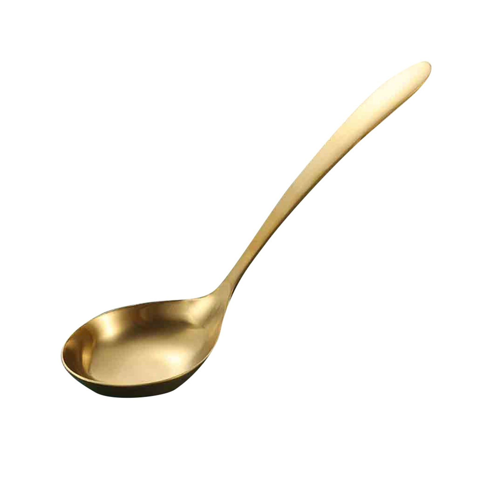 Gold Ladle, Stainless Steel Kitchen Ladle With Gold Plating, Soup Ladle, Cooking Ladle, Metal Soup Spoon For Cooking, Dishwasher Safe, Easy to Clean, 1 Pcs One Size Gold - Image 2