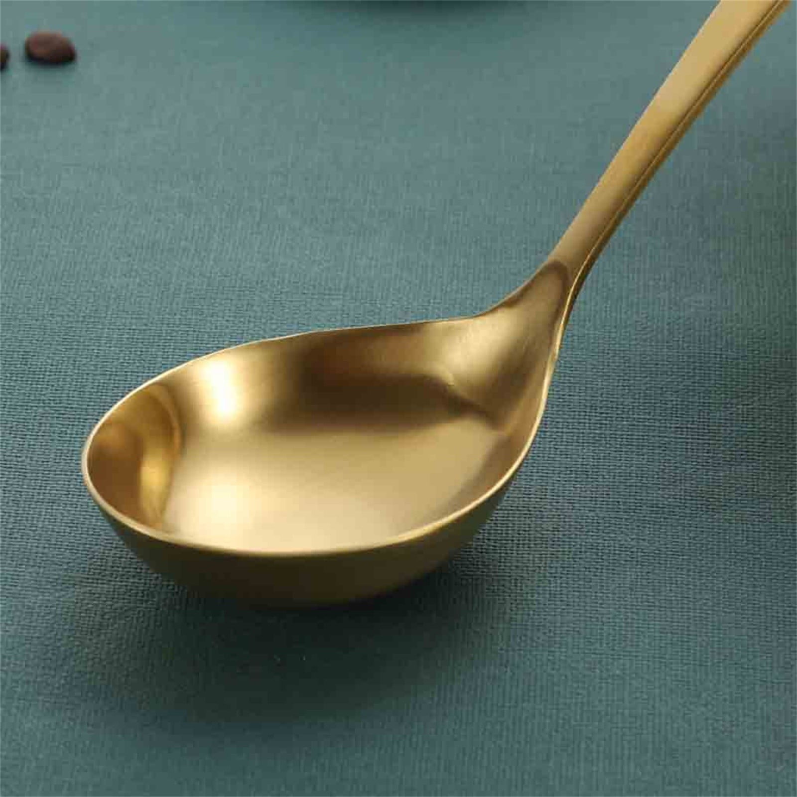 Gold Ladle, Stainless Steel Kitchen Ladle With Gold Plating, Soup Ladle, Cooking Ladle, Metal Soup Spoon For Cooking, Dishwasher Safe, Easy to Clean, 1 Pcs One Size Gold - Image 5