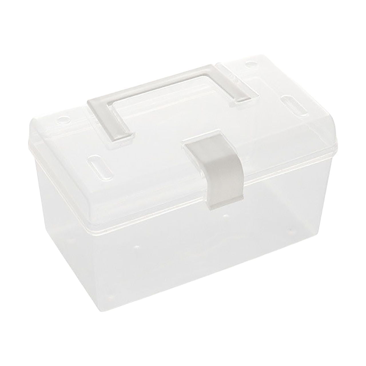 Transparent Storage Box, Clear Storage Latch Box Plastic Container Plastic Carrying Case with Handle and Latches for Home Desktop, 1 Pcs, 7.68x4.13x4.33 9.06