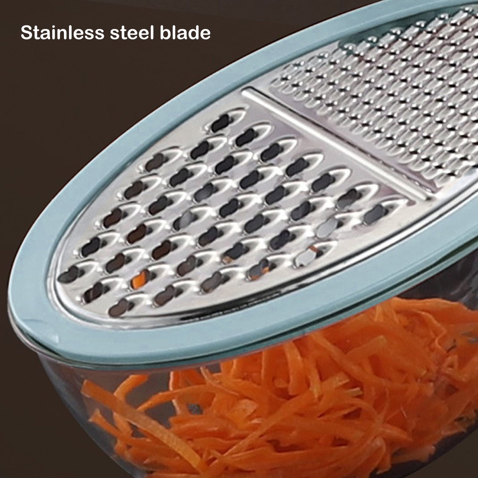 Cheese Grater With Containe,Vegetable Slicer,Stainless Steel Graters,Multi Purpose Graters For Kitchen,Stainless Steel Cheese Shredder,Potato Slicer,Cheese Shredder,Kitchen Gadgets,(A,4.13x7.67 in) D - Image 7