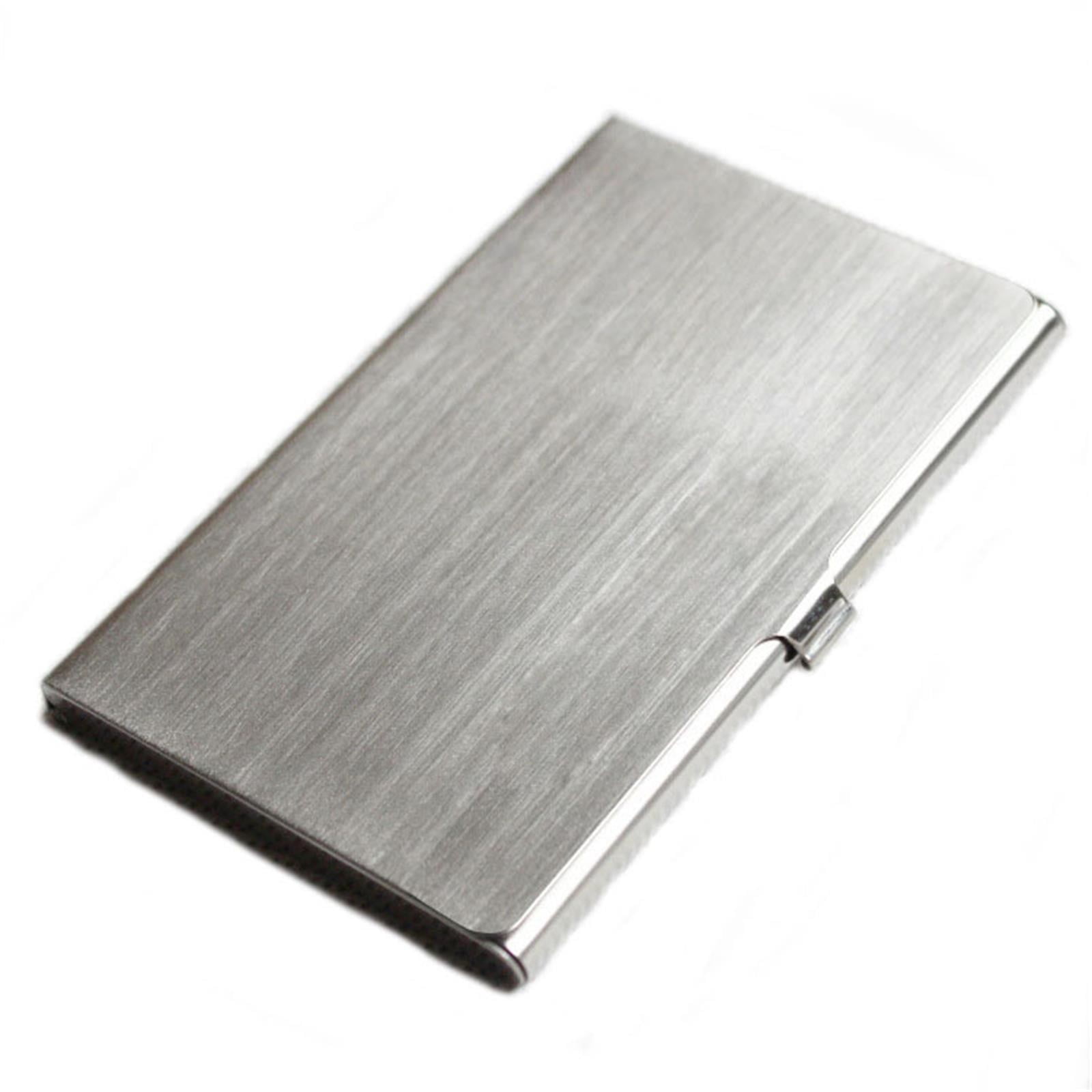 Slim Business Card Case for Men & Women, Pocket Metal Case, Professional Stainless Steel Business Card Holders, Purse Name Card Holder, Buckle Style Shut, 1 Pcs, 3.62x2.28 3.62