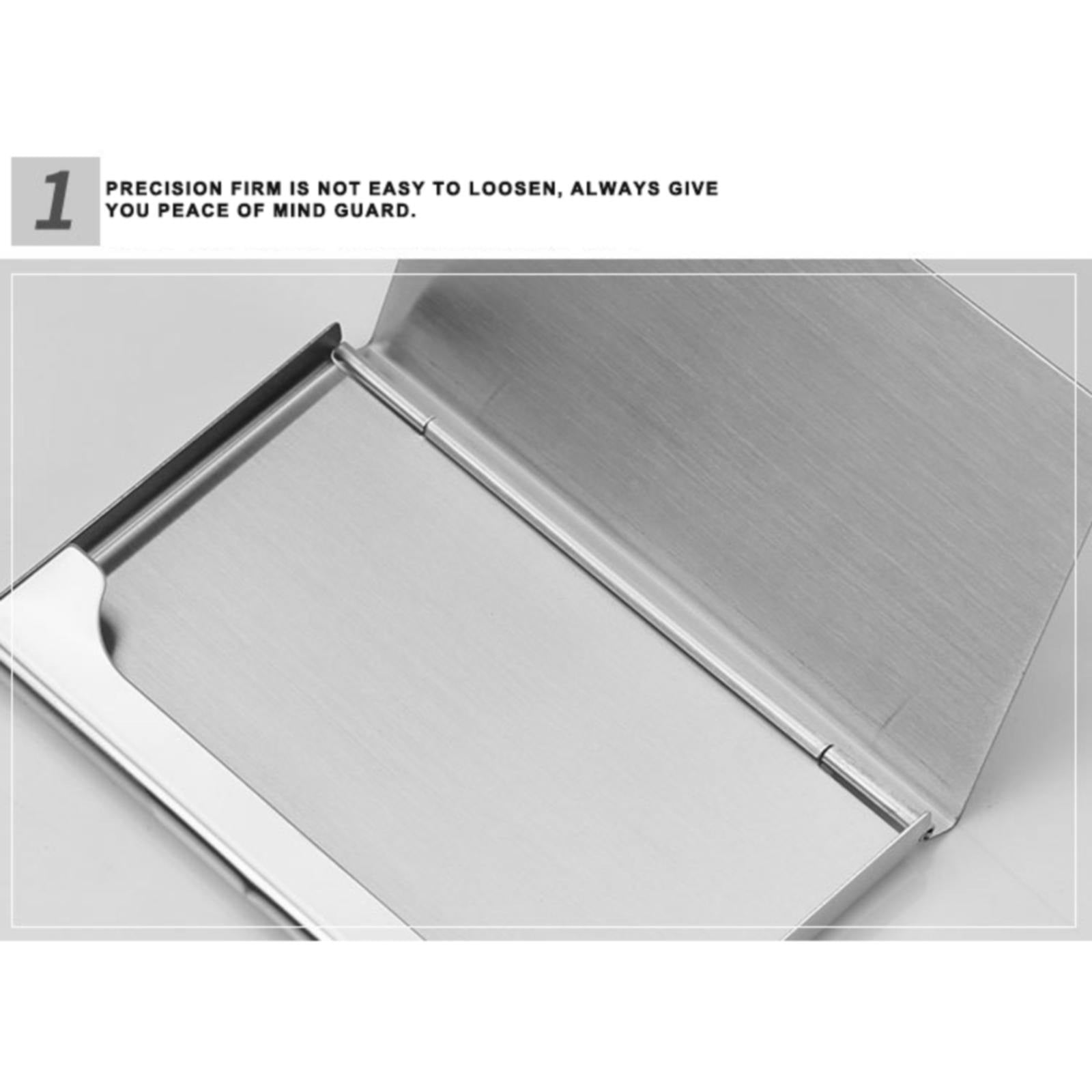 Slim Business Card Case for Men & Women, Pocket Metal Case, Professional Stainless Steel Business Card Holders, Purse Name Card Holder, Buckle Style Shut, 1 Pcs, 3.62x2.28 3.62