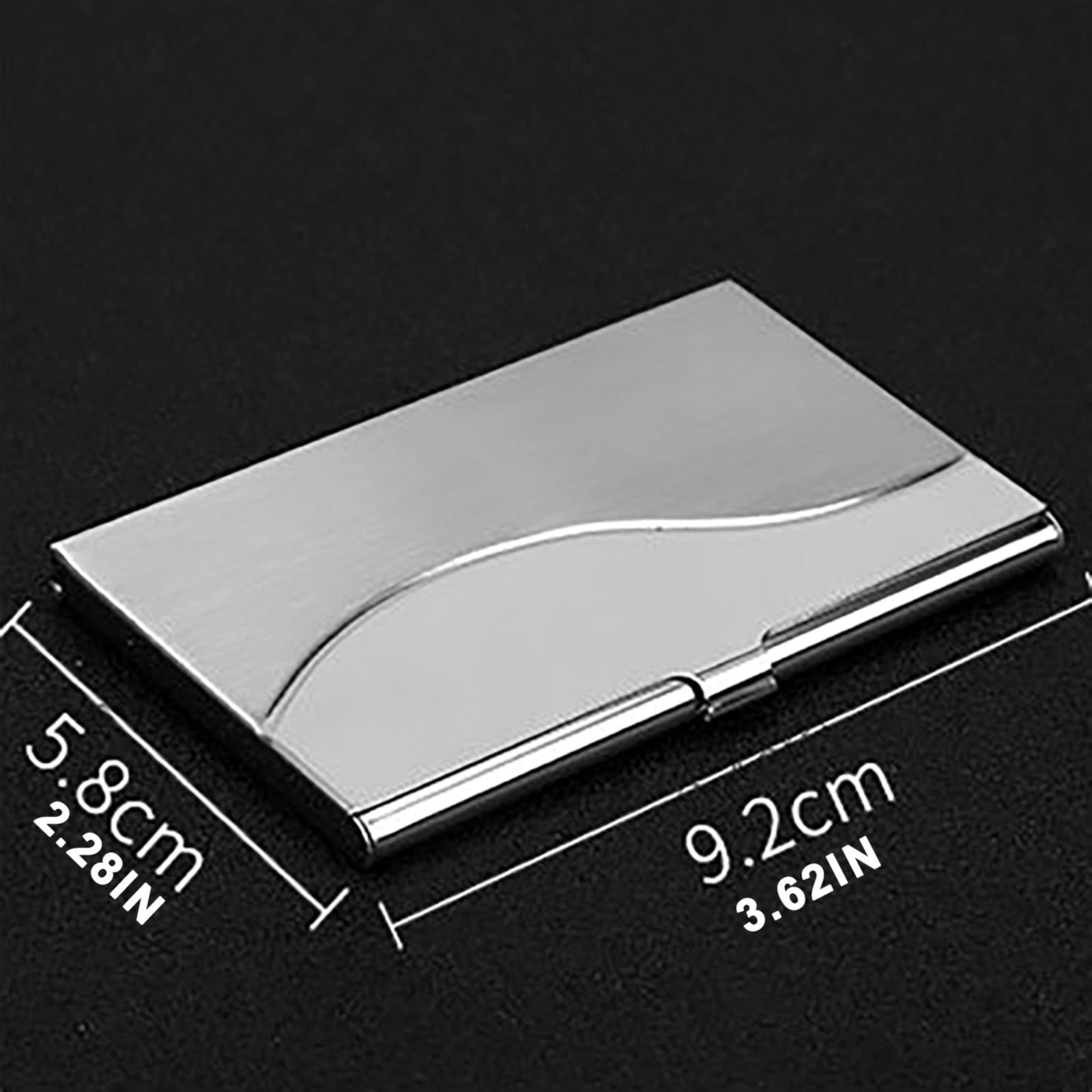 Slim Business Card Case for Men & Women, Pocket Metal Case, Professional Stainless Steel Business Card Holders, Purse Name Card Holder, Buckle Style Shut, 1 Pcs, 3.62x2.28 3.62