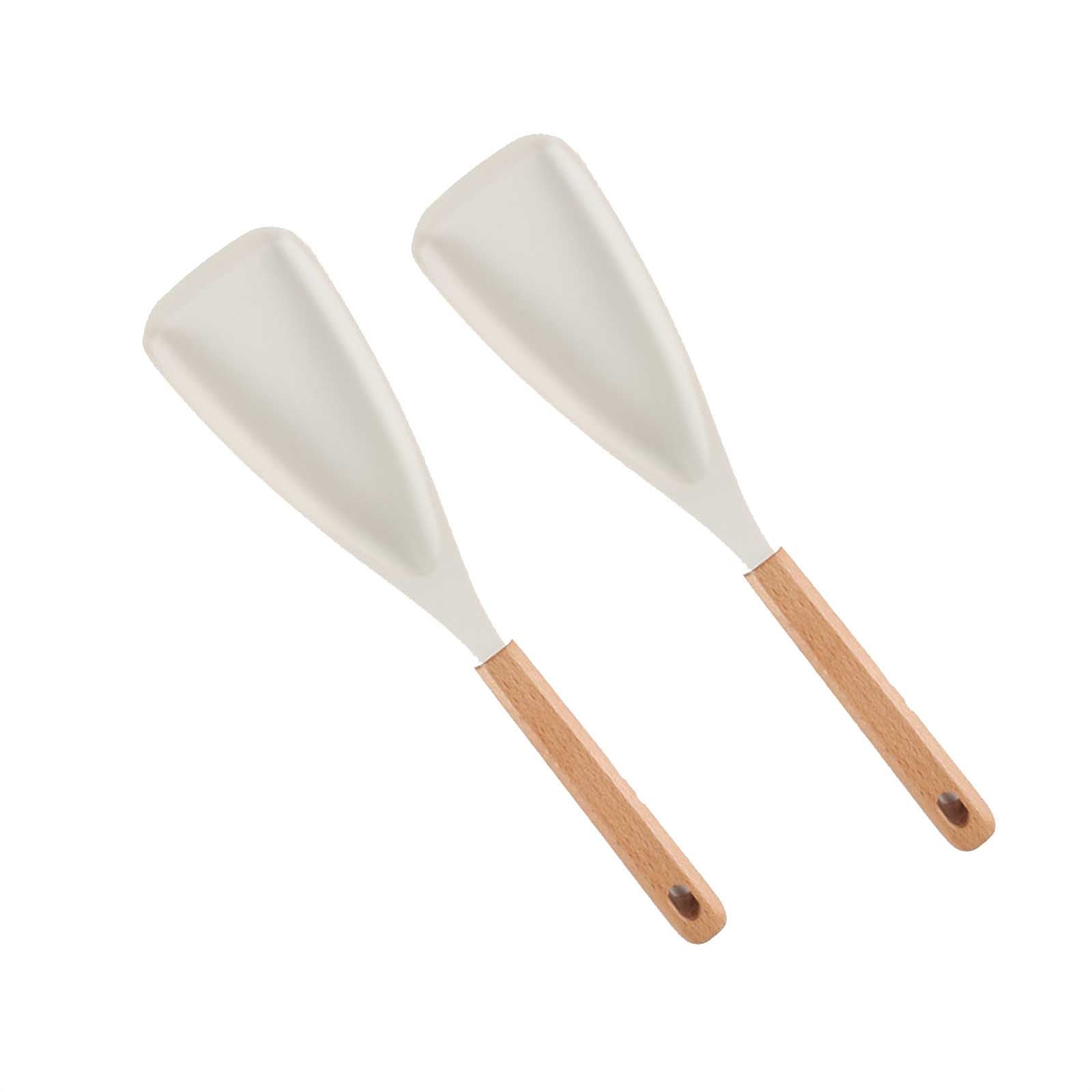 Cedar and Ash Spoon,3 in 1 Spatula Spoons Silicone for Stirring,Cedar and Ash Spoonula,Multifunction Spatula Cooking Spoon,Scooping & Serving,Cooking Spoon For Nonstick Cookingwares White - Image 1