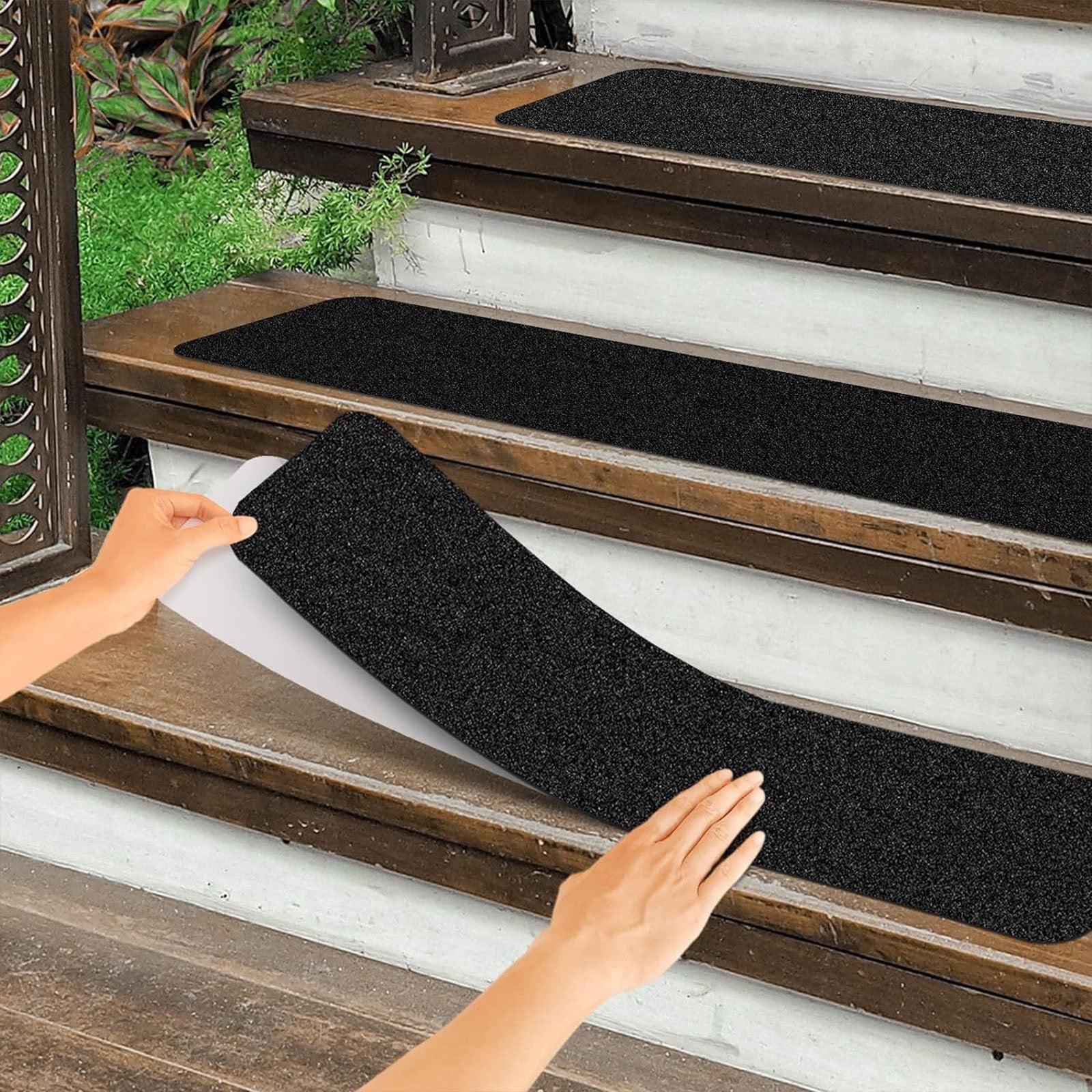 5-Pack Weather Resistant Exterior Grip Tape,Outdoor Stair Treads Non Slip for Wooden Steps - Non Slip Stair Treads - Anti Sniña Strips - Waterproof Adhesive Treads by,24x3.9in A - Image 4