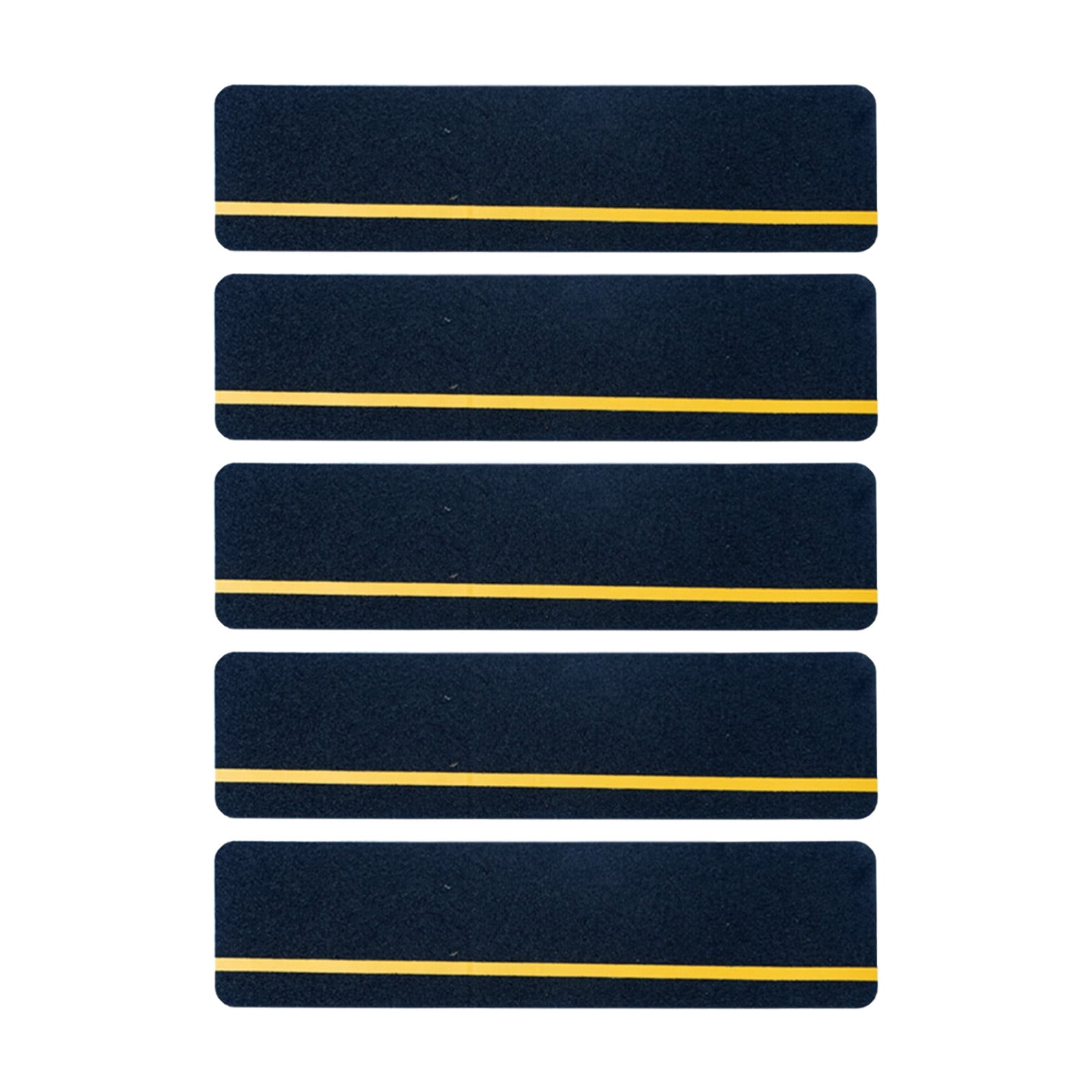 5-Pack Weather Resistant Exterior Grip Tape,Outdoor Stair Treads Non Slip for Wooden Steps - Non Slip Stair Treads - Anti Sniña Strips - Waterproof Adhesive Treads by,24x3.9in Black - Image 1