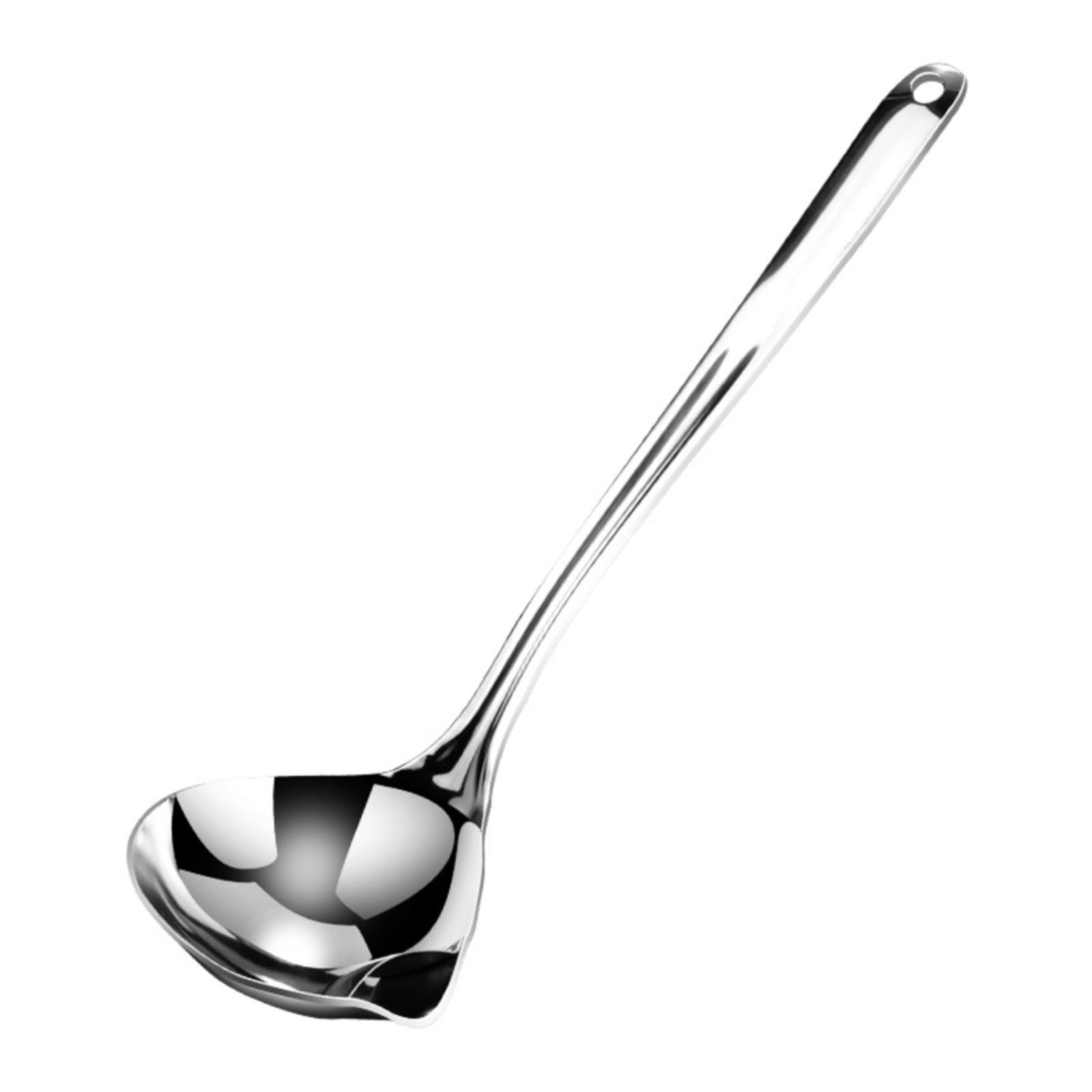 1 Pcs Small Soup Ladle,Stainless Steel Small Ladle With Pour Spout,9.45 Inch Soup Spoons,Kitchen Soup Laddle,Metal Spoon For Soups, Serving, Cooking, Stews And More,Kitchen Utensil Z_Silver - Image 1
