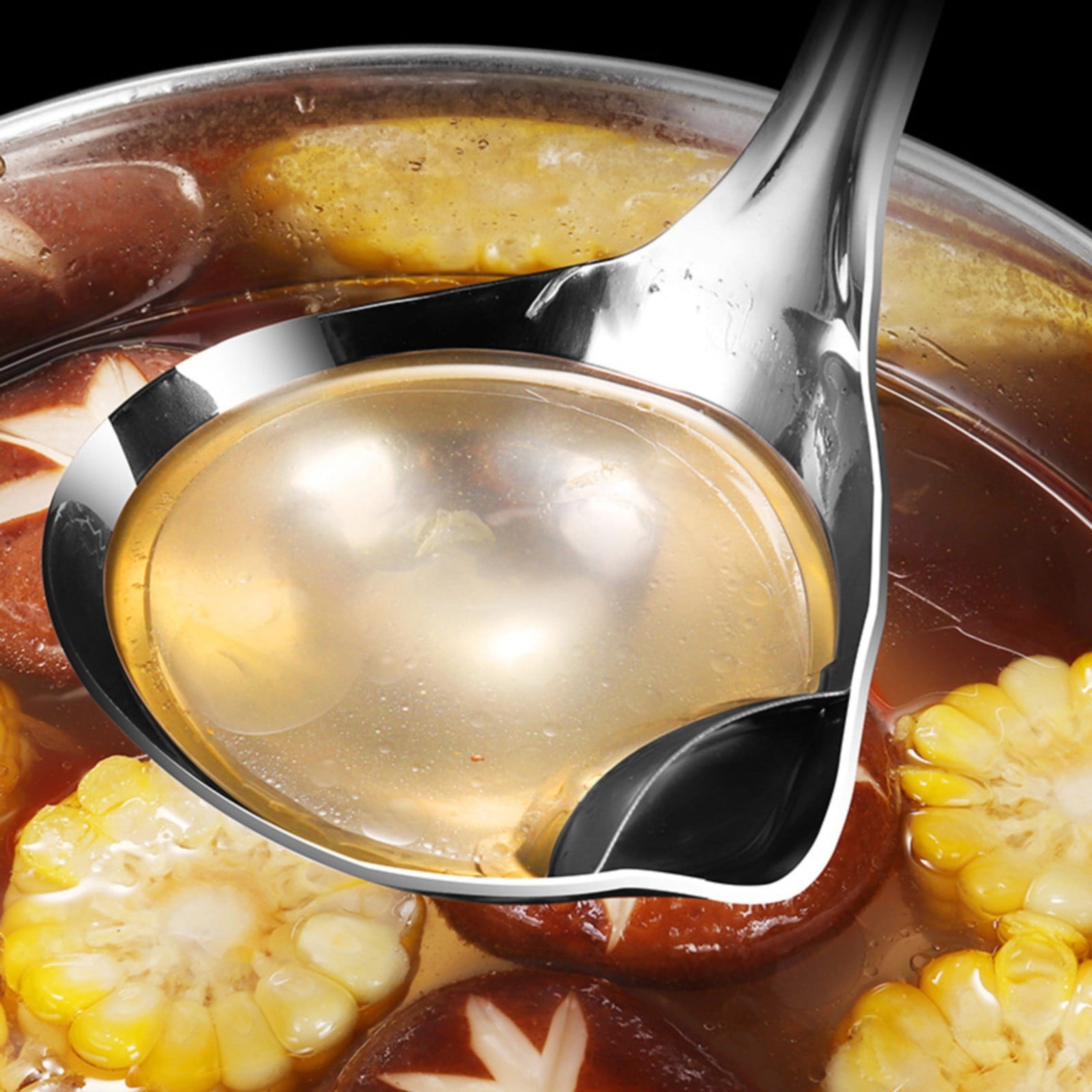 1 Pcs Small Soup Ladle,Stainless Steel Small Ladle With Pour Spout,9.45 Inch Soup Spoons,Kitchen Soup Laddle,Metal Spoon For Soups, Serving, Cooking, Stews And More,Kitchen Utensil Z_Silver - Image 6