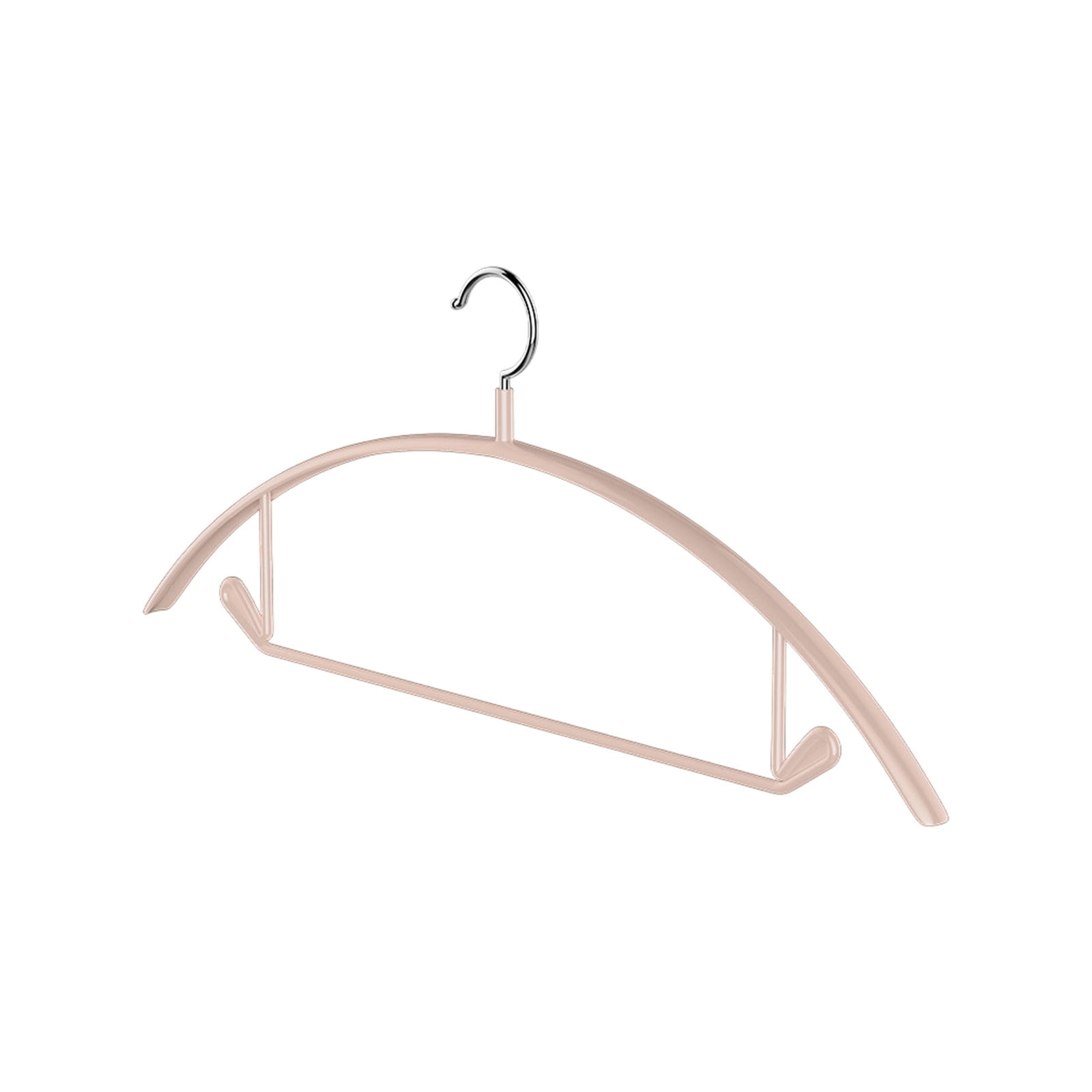 Premium Velvet Hangers, Heavyduty- Non Slip No Shoulder Bump Suit Hanger - Chrome Hooks,Space Saving Round Clothes Hanger for Coat,Sweater,Jackets,Pants,Household Silicone Clothes Hanger ( 10 Pack) Beige - Image 1