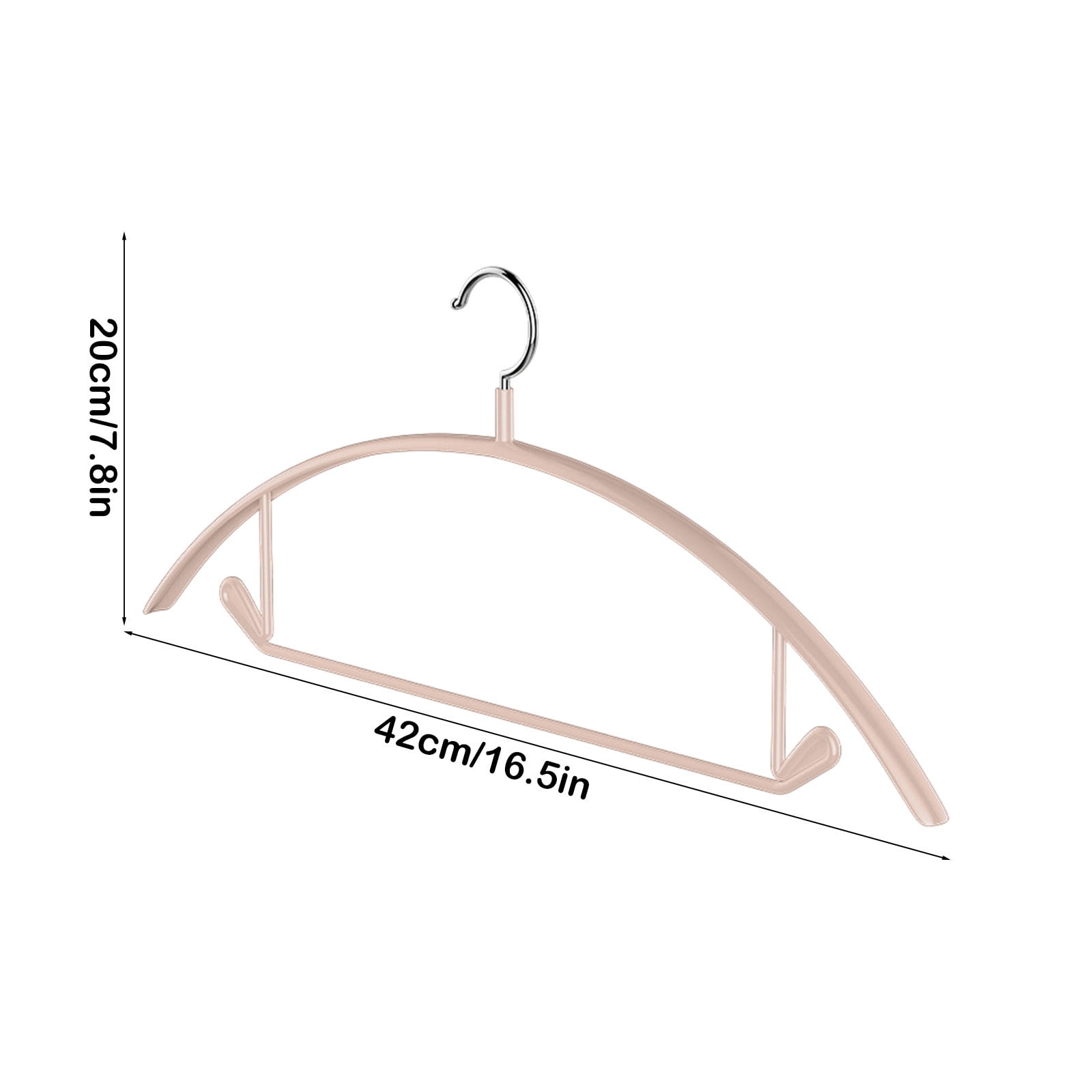 Premium Velvet Hangers, Heavyduty- Non Slip No Shoulder Bump Suit Hanger - Chrome Hooks,Space Saving Round Clothes Hanger for Coat,Sweater,Jackets,Pants,Household Silicone Clothes Hanger ( 10 Pack) Beige - Image 3