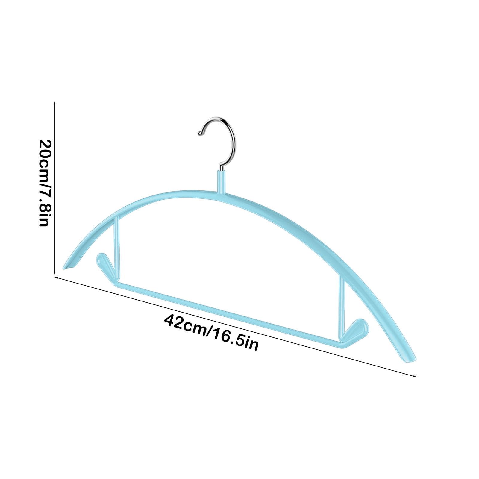 Premium Velvet Hangers, Heavyduty- Non Slip No Shoulder Bump Suit Hanger - Chrome Hooks,Space Saving Round Clothes Hanger for Coat,Sweater,Jackets,Pants,Household Silicone Clothes Hanger ( 10 Pack) Blue - Image 3