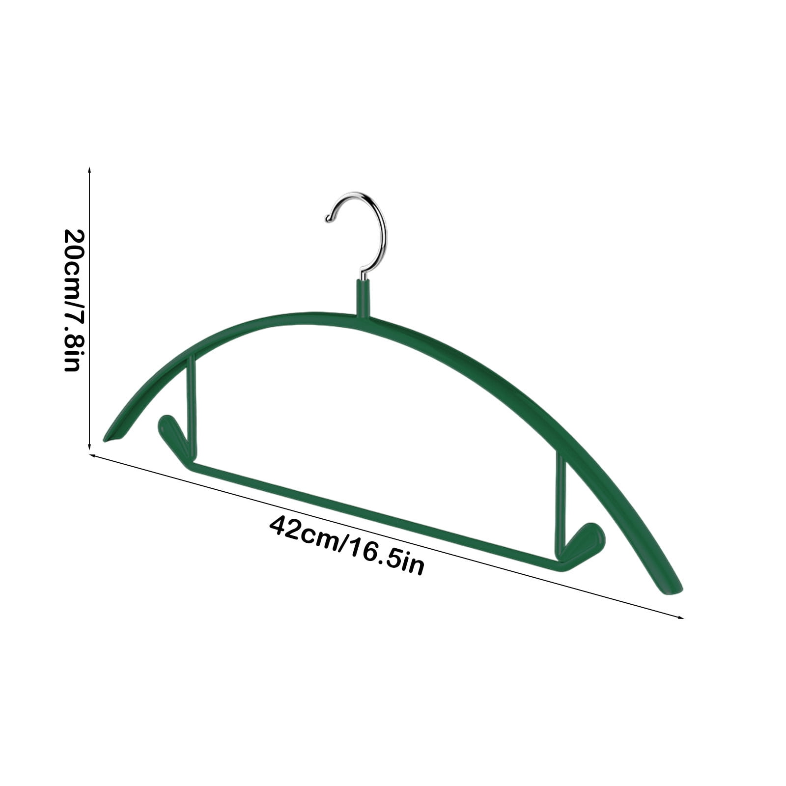 Premium Velvet Hangers, Heavyduty- Non Slip No Shoulder Bump Suit Hanger - Chrome Hooks,Space Saving Round Clothes Hanger for Coat,Sweater,Jackets,Pants,Household Silicone Clothes Hanger ( 10 Pack) Green - Image 3