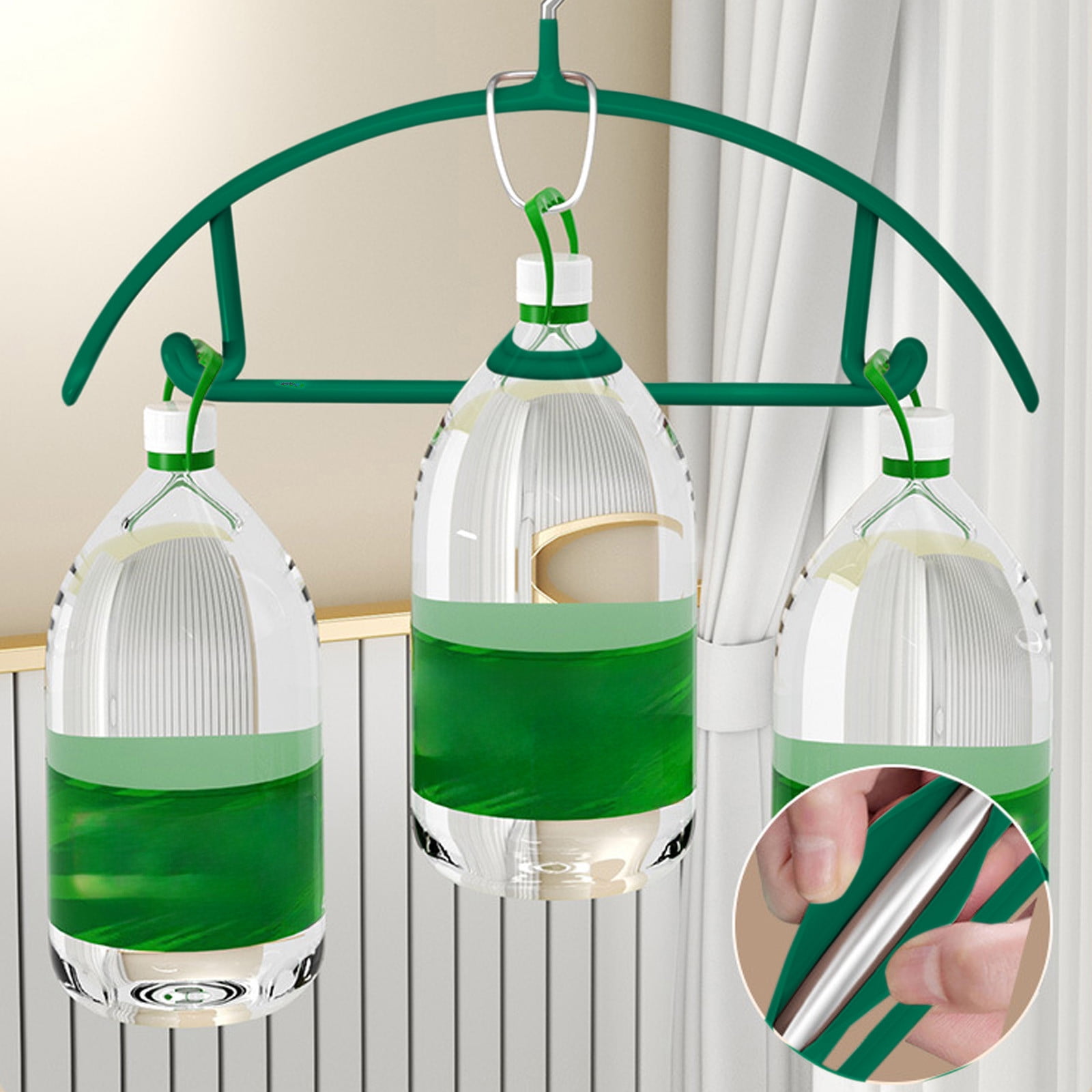 Premium Velvet Hangers, Heavyduty- Non Slip No Shoulder Bump Suit Hanger - Chrome Hooks,Space Saving Round Clothes Hanger for Coat,Sweater,Jackets,Pants,Household Silicone Clothes Hanger ( 10 Pack) Green - Image 4