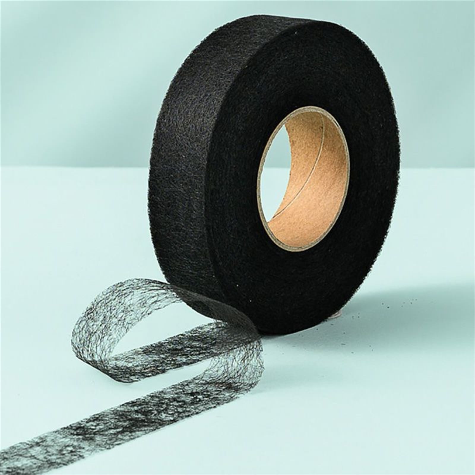 Iron on Hemming Tape, Hem Tape No Sew, Iron on Tape for Hemming, Non Sewing Tape, Fusible Tape Adhesive for Curtain, Pants, Clothes, 1 Roll, 0.78 In x 80 Yards 1.96 In x 80 Yards Black - Image 3