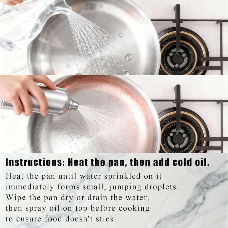 Titanium Pan,100% Non-toxic Titanium Pan,Non Stick Chemical-Free,Extreme Heat-Resistant & Lasts a Lifetime,Non-Stick Skillet for Home Use, Induction Cooktops And Gas Stoves for Omelettes Steaks 26cm - Image 3