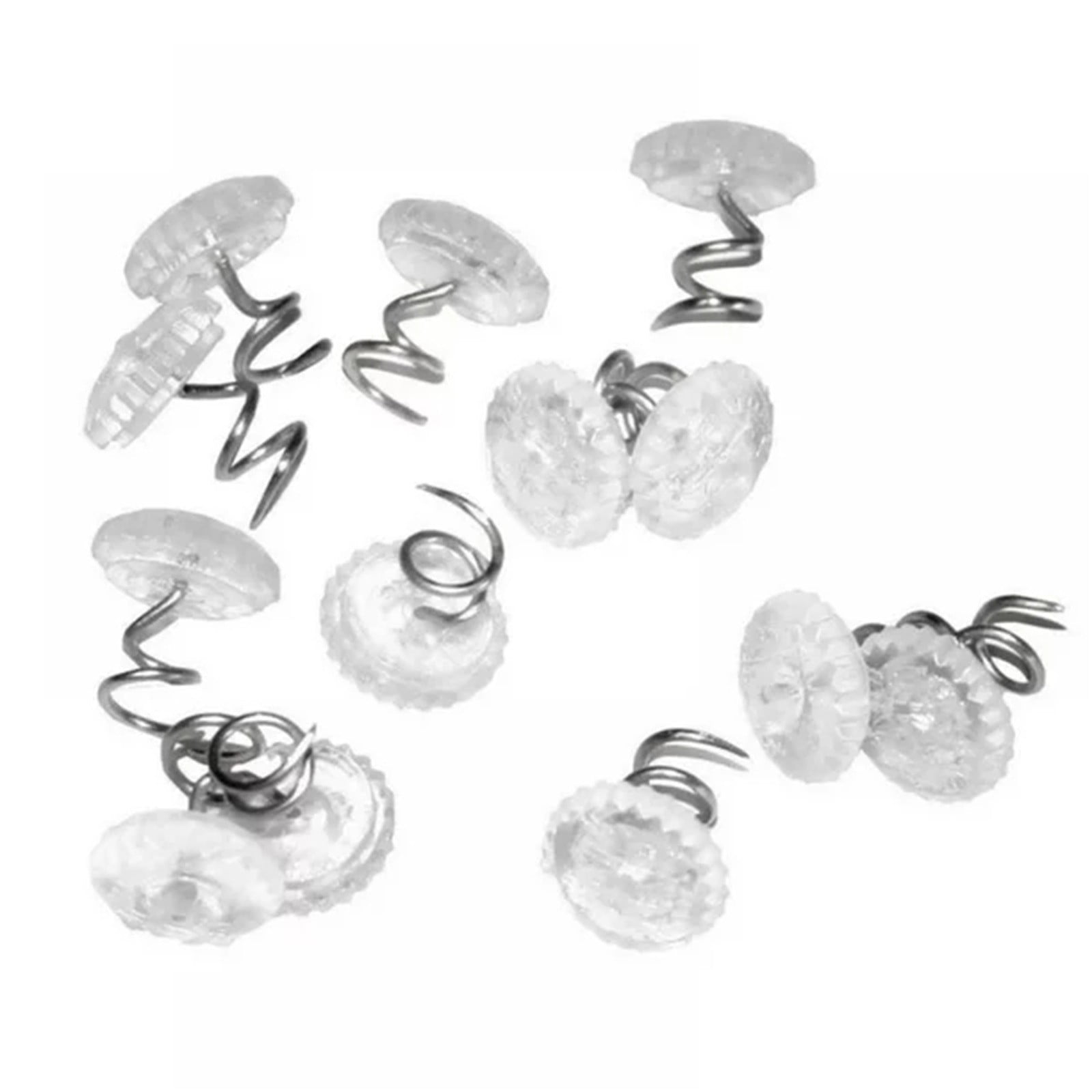 Heavy-Duty Upholstery Pins, Transparent Plastic Head Screw Nail for Upholstery and Fixed Blankets Sofa Sets Clear Heads Twist Pins Slipcovers Bedskirts, 50 Pcs, 0.6x0.39 0.6