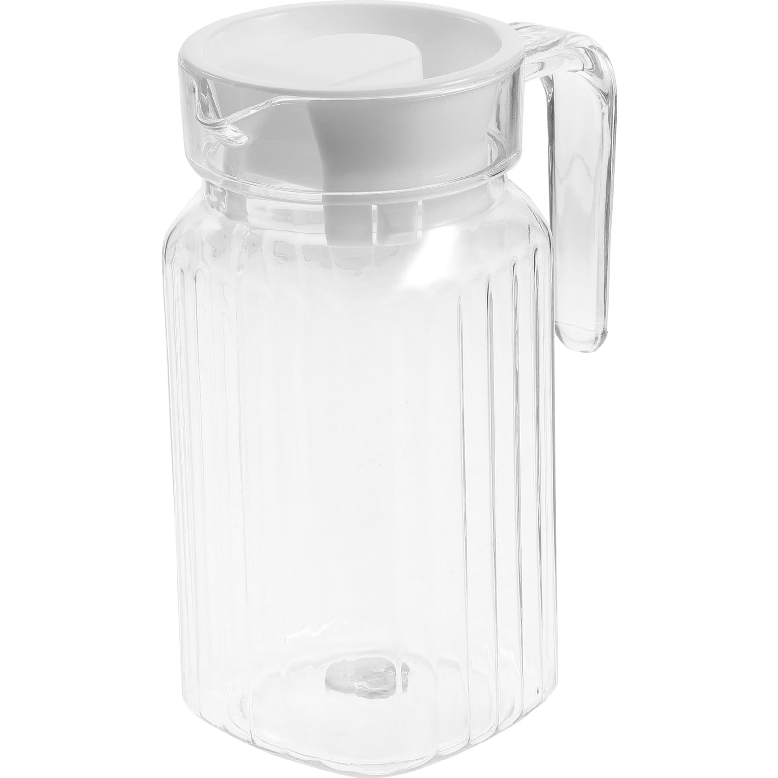 20 oz Small Plastic Carafe with Lid and Spout, 600ml Small Clear Water Jug for Hot/Cold Water, Iced Tea Pitcher for Coffee, Mini Juice and Homemade Beverage Carafe, 6.3x3.35 6.30