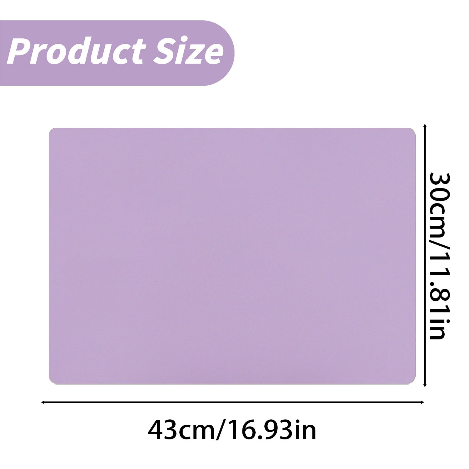 1 Pcs Placemats,Plastic Table Mats,16.93X11.81 Inch Rectangle Heat-Resistant Place Mat,Water-Proof Non-Slip Dining Table Mats,Wipeable Washable Placemats,Place Mats For Kitchen Table,Yellow Purple - Image 3
