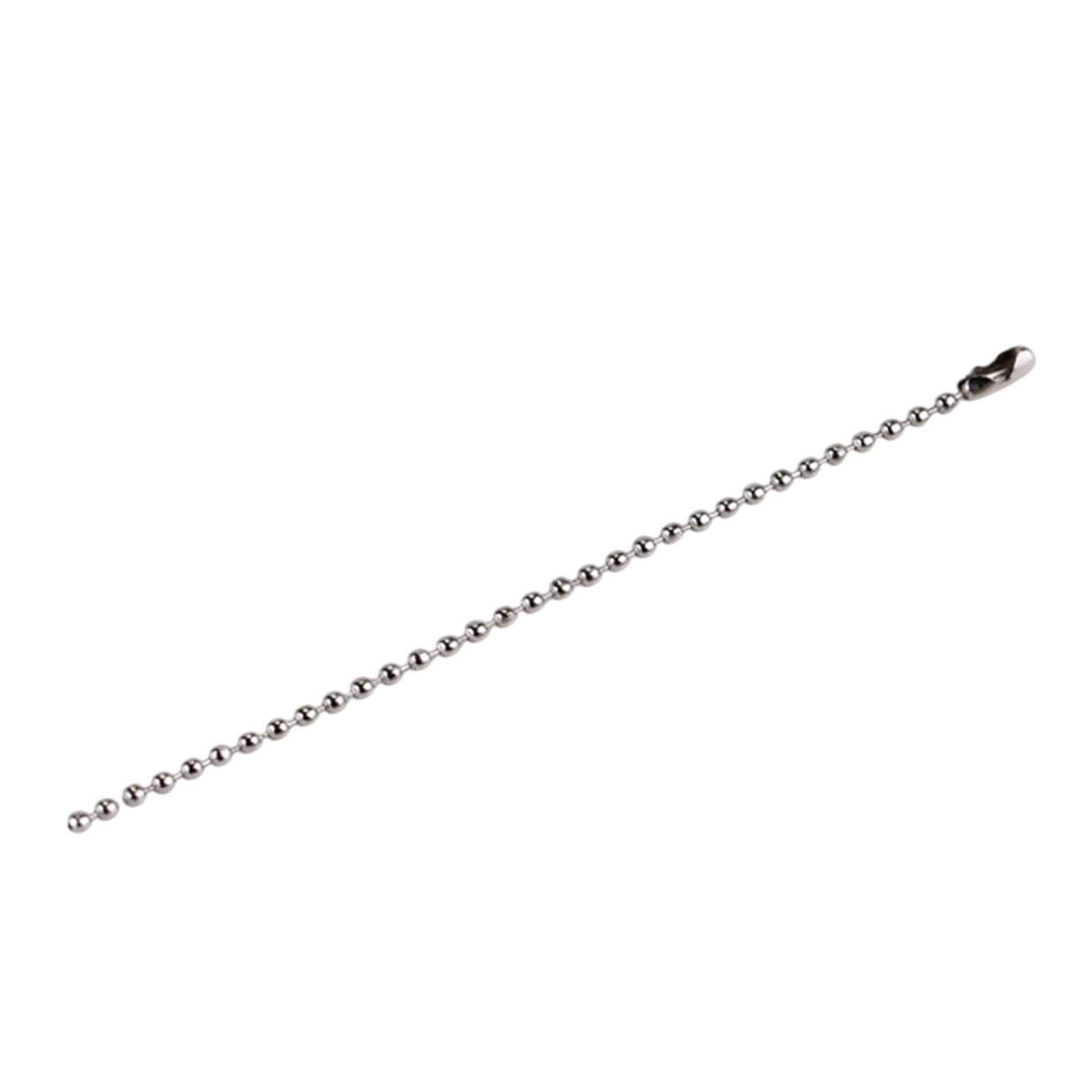 Dog Tag Chain Ball Chain Necklace Bulk, Military Blank Dog Tag Necklace for Men, Beaded Necklace Chains for Jewelry Making DIY Crafts,Silver Nickel Plated Metal 2.4mm Ball Bead Chain(100-Pack ) D - Image 1