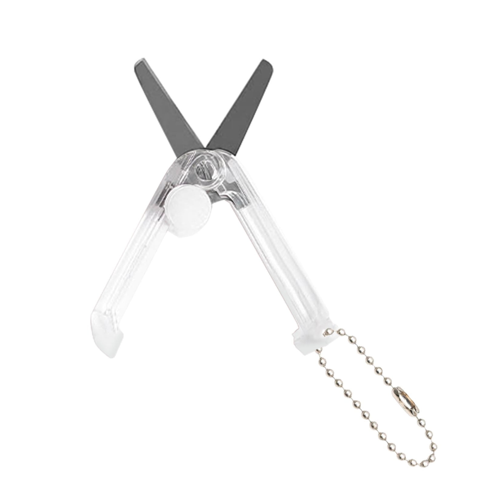 1 Pcs Mini Folding Scissors With Key Chain,1.85 Inch Keychain Scissors,Small Foldable Scissors,Portable Pocket Travel Scissors,Retractable Shears For Cutting, Scrapbooking, Crafting,(A,1.85x0.71 in) A - Image 1