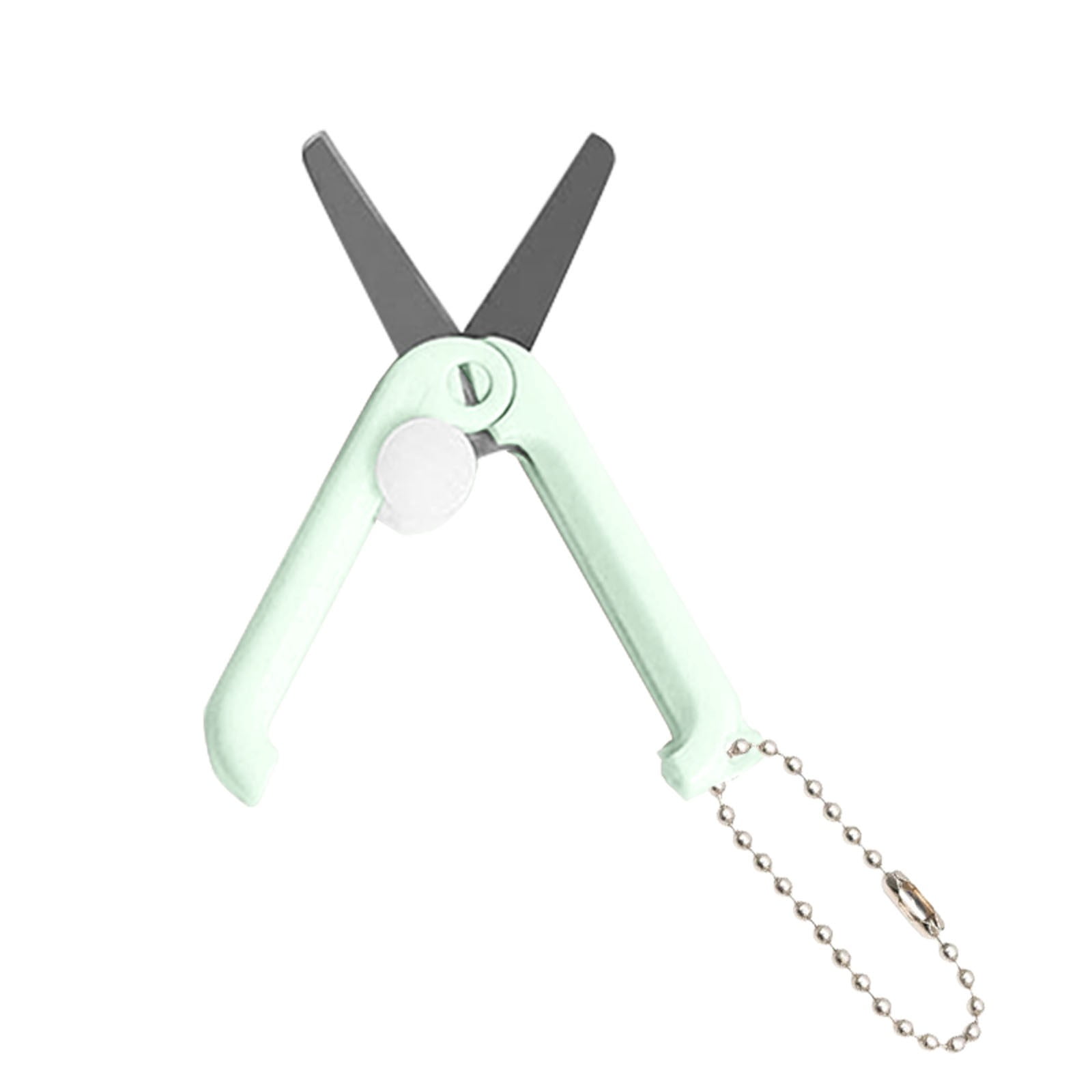 1 Pcs Mini Folding Scissors With Key Chain,1.85 Inch Keychain Scissors,Small Foldable Scissors,Portable Pocket Travel Scissors,Retractable Shears For Cutting, Scrapbooking, Crafting,(A,1.85x0.71 in) H - Image 1