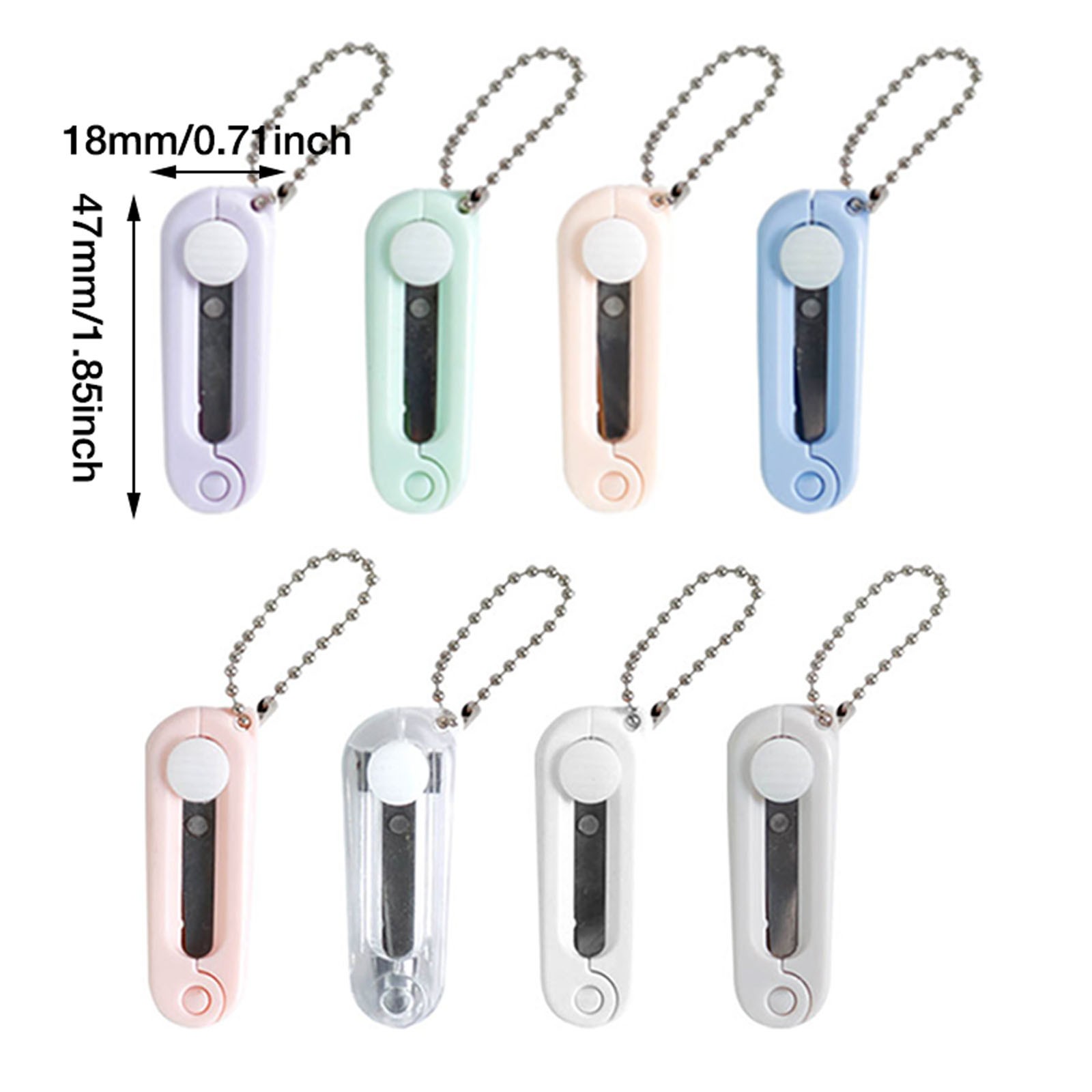 1 Pcs Mini Folding Scissors With Key Chain,1.85 Inch Keychain Scissors,Small Foldable Scissors,Portable Pocket Travel Scissors,Retractable Shears For Cutting, Scrapbooking, Crafting,(A,1.85x0.71 in) H - Image 3