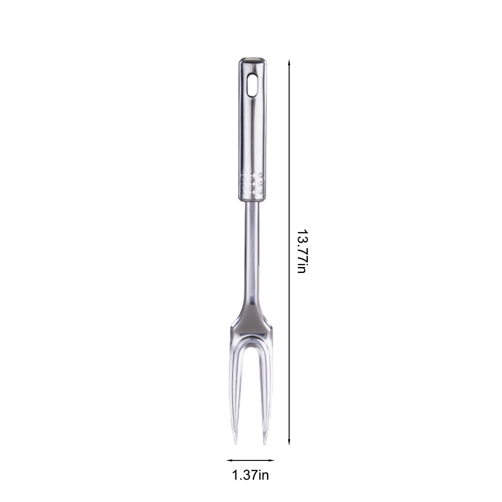 13-Inch Two Pronged Steak Fork Made of 304 Stainless Steel，Heavy Duty for Carving and Serving Meat，Comfortable Long Handle for Grilling and BBQ，Elegant Addition to Kitchen Utensils. - Image 3