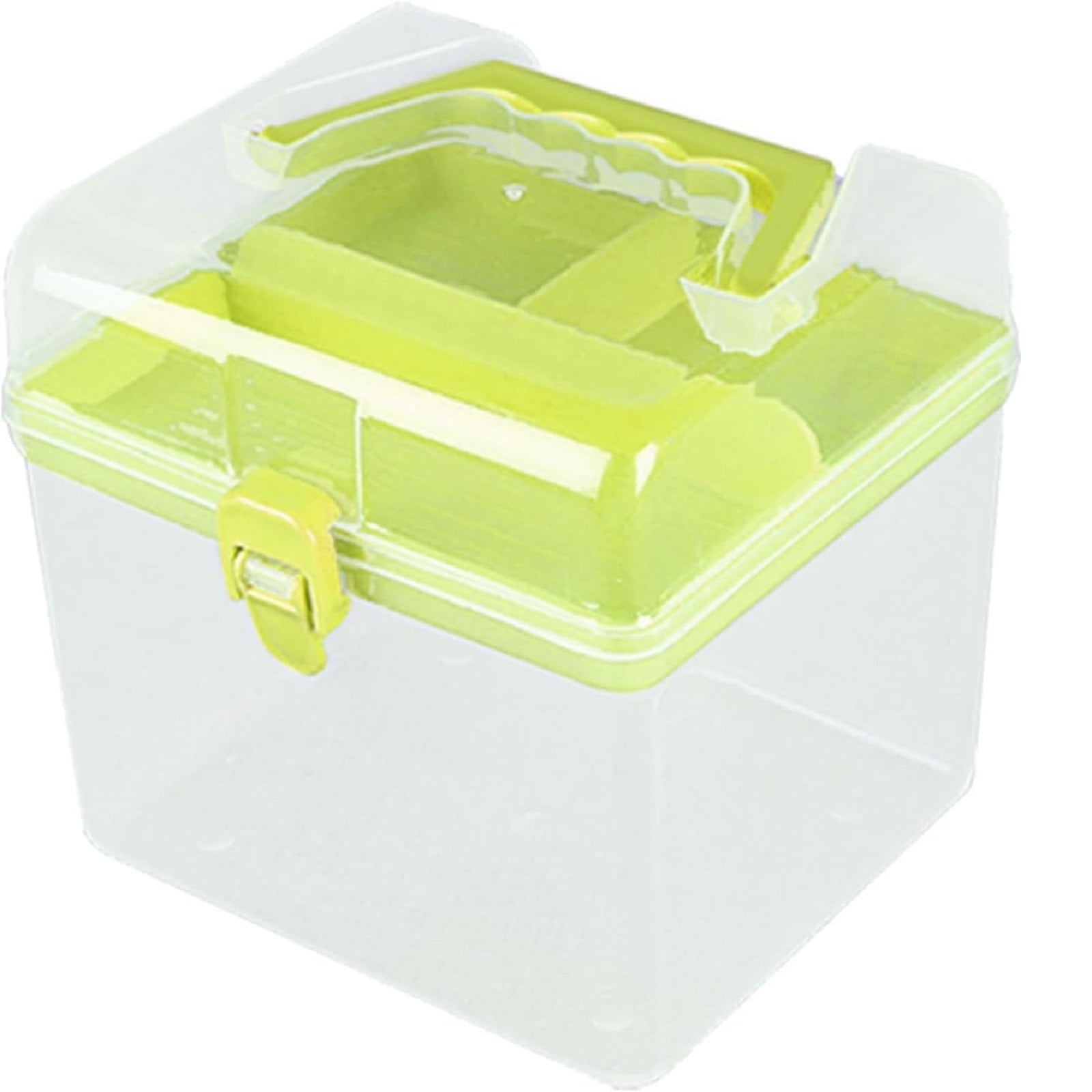 Plastic Storage Bins With Lid and Handle, Plastic Latch Storage Box, Stackable Storage Container, Small Plastic Storage Basket, Cute Organizer Box for Home, Office, 1 Pcs, 7.68x4.13x4.33 6.29