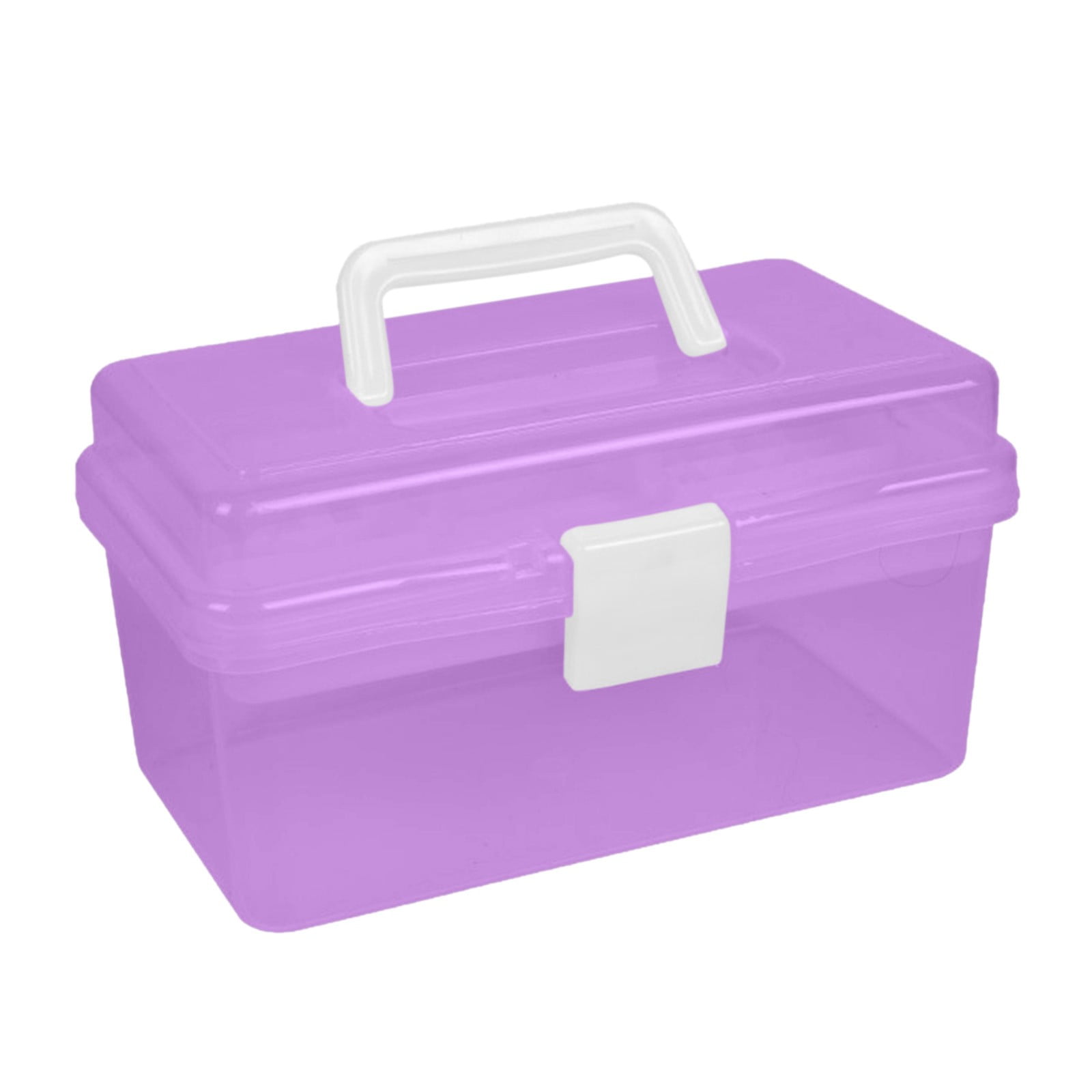 Plastic Storage Bins With Lid and Handle, Plastic Latch Storage Box, Stackable Storage Container, Small Plastic Storage Basket, Cute Organizer Box for Home, Office, 1 Pcs, 7.68x4.13x4.33 7.08