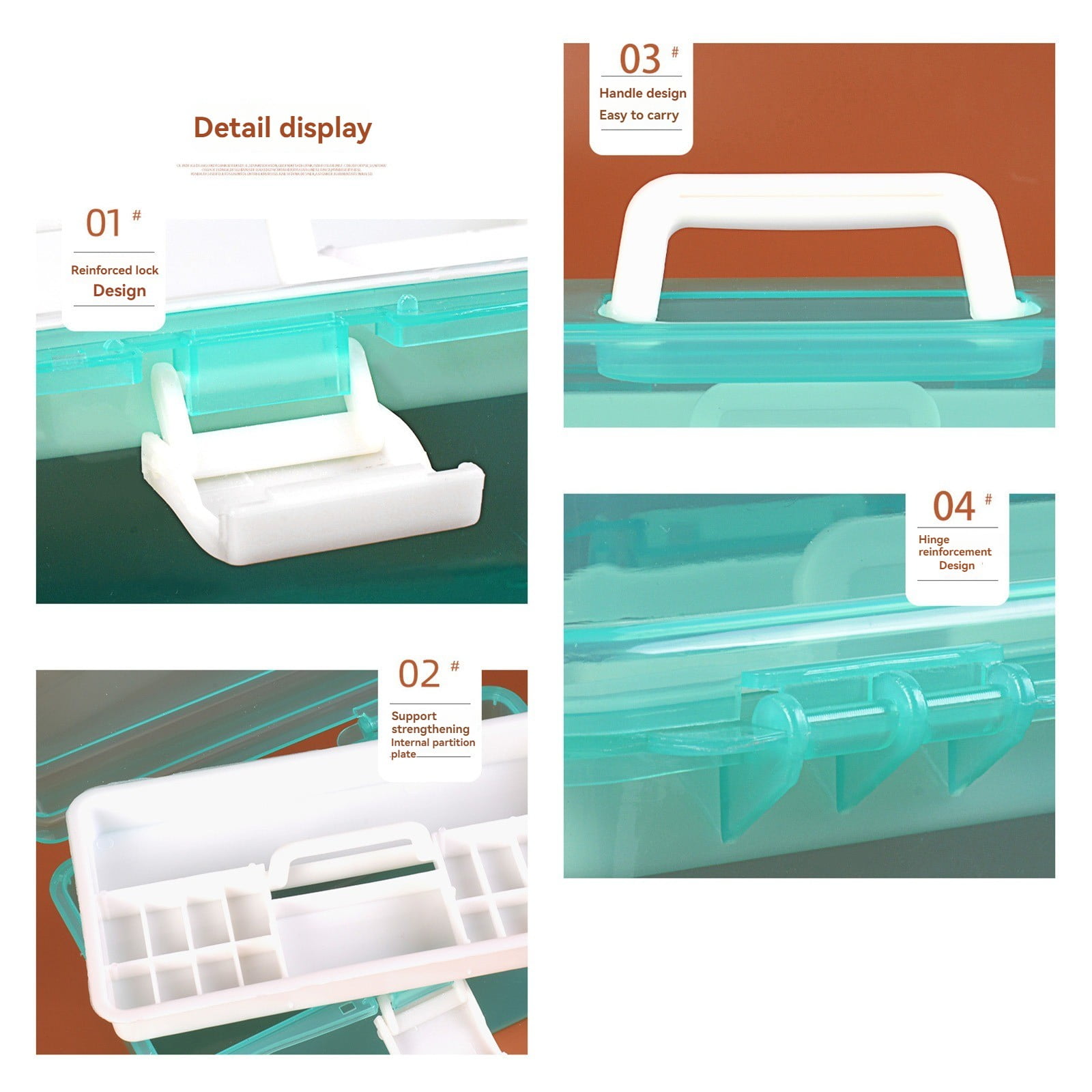 Plastic Storage Bins With Lid and Handle, Plastic Latch Storage Box, Stackable Storage Container, Small Plastic Storage Basket, Cute Organizer Box for Home, Office, 1 Pcs, 7.68x4.13x4.33 7.08