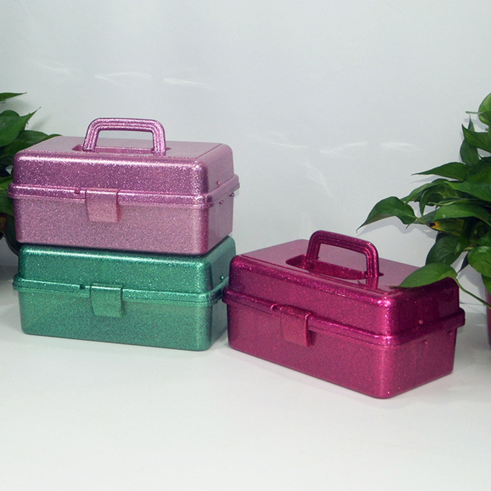 Plastic Storage Bins With Lid and Handle, Plastic Latch Storage Box, Stackable Storage Container, Small Plastic Storage Basket, Cute Organizer Box for Home, Office, 1 Pcs, 7.68x4.13x4.33 12.99