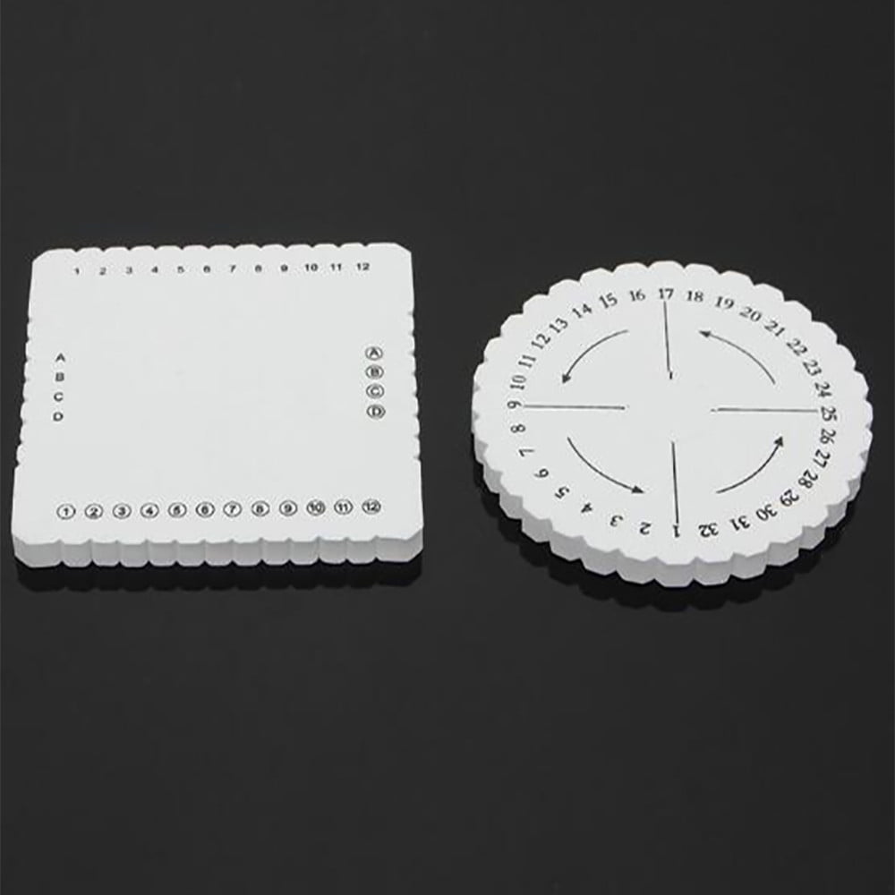 \u200bKumihimo Disk Braiding Wheel Lightweight & Convenient Friendship Bracelet Disc Square & Round Kumihimo Supplies for Beading & Bracelet Weaving Kit DIY, 1 Set, 3.94