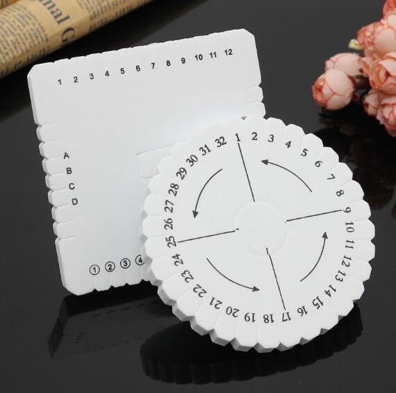 \u200bKumihimo Disk Braiding Wheel Lightweight & Convenient Friendship Bracelet Disc Square & Round Kumihimo Supplies for Beading & Bracelet Weaving Kit DIY, 1 Set, 3.94