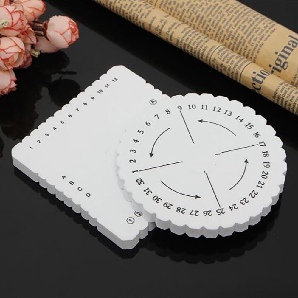 \u200bKumihimo Disk Braiding Wheel Lightweight & Convenient Friendship Bracelet Disc Square & Round Kumihimo Supplies for Beading & Bracelet Weaving Kit DIY, 1 Set, 3.94