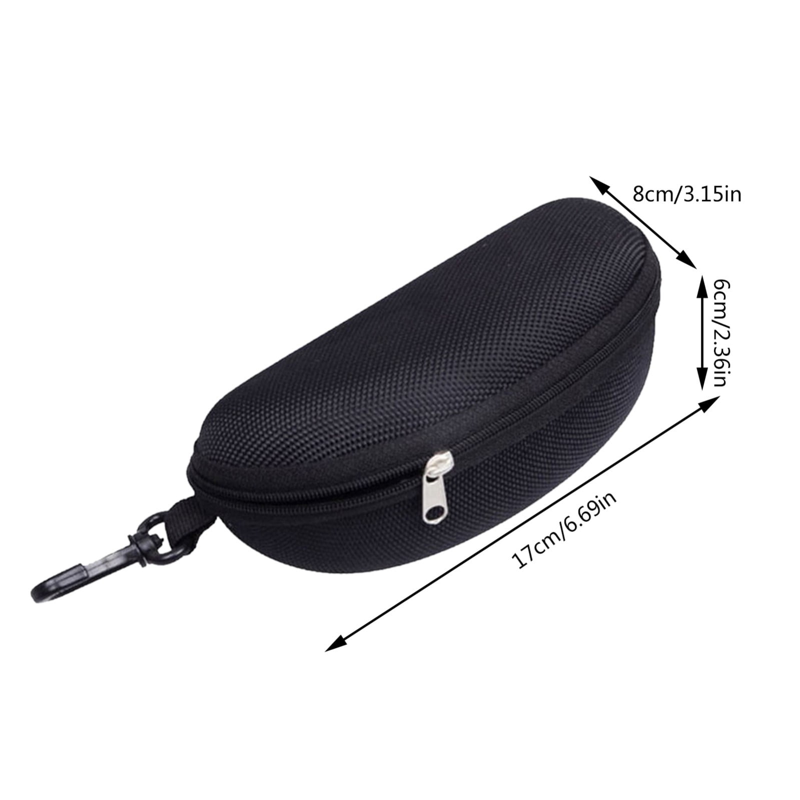 1 Pcs Eyeglass Sunglasses Cases,Sunglasses Case,Portable Travel Zipper Eyeglasses Frame,Glasses Case Hook For Mens And Womens,Portable Eyeglasses Case With Zipper,Hard Sunglasses Case,Black Red - Image 5