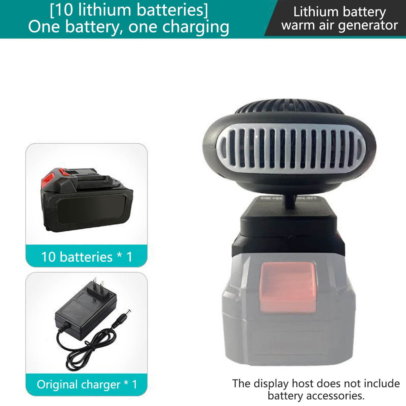 Portable Lithium Battery Fan with 3-in-1 Heating and Defogging,Large-Capacity Battery for Home,Car,or Outdoors,Safe Overheat Protection with Multiple Settings,Provides Instant Warmth Anywhere Section B10 (UK regulations) - Image 2